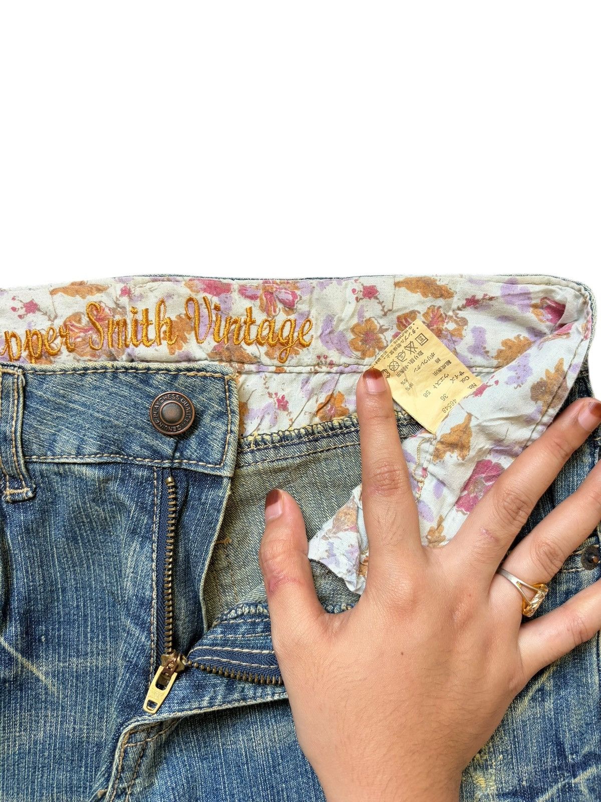Diesel Vintage Copper Smith Distress Low Rise Flare Jeans Size 26" / US 2 / IT 38 - 5 Thumbnail
