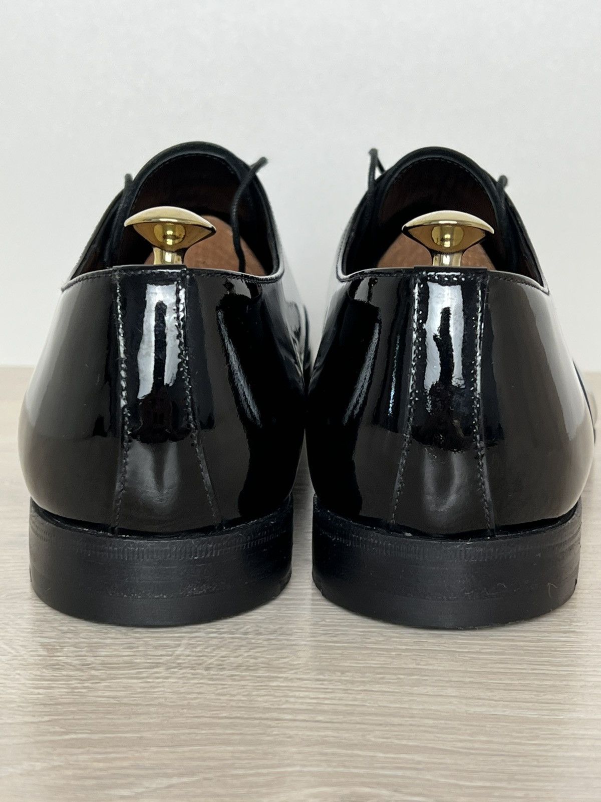 Prada Prada Black Spazzolato Leather Oxfords Size US 10.5 / EU 43-44 - 9 Thumbnail