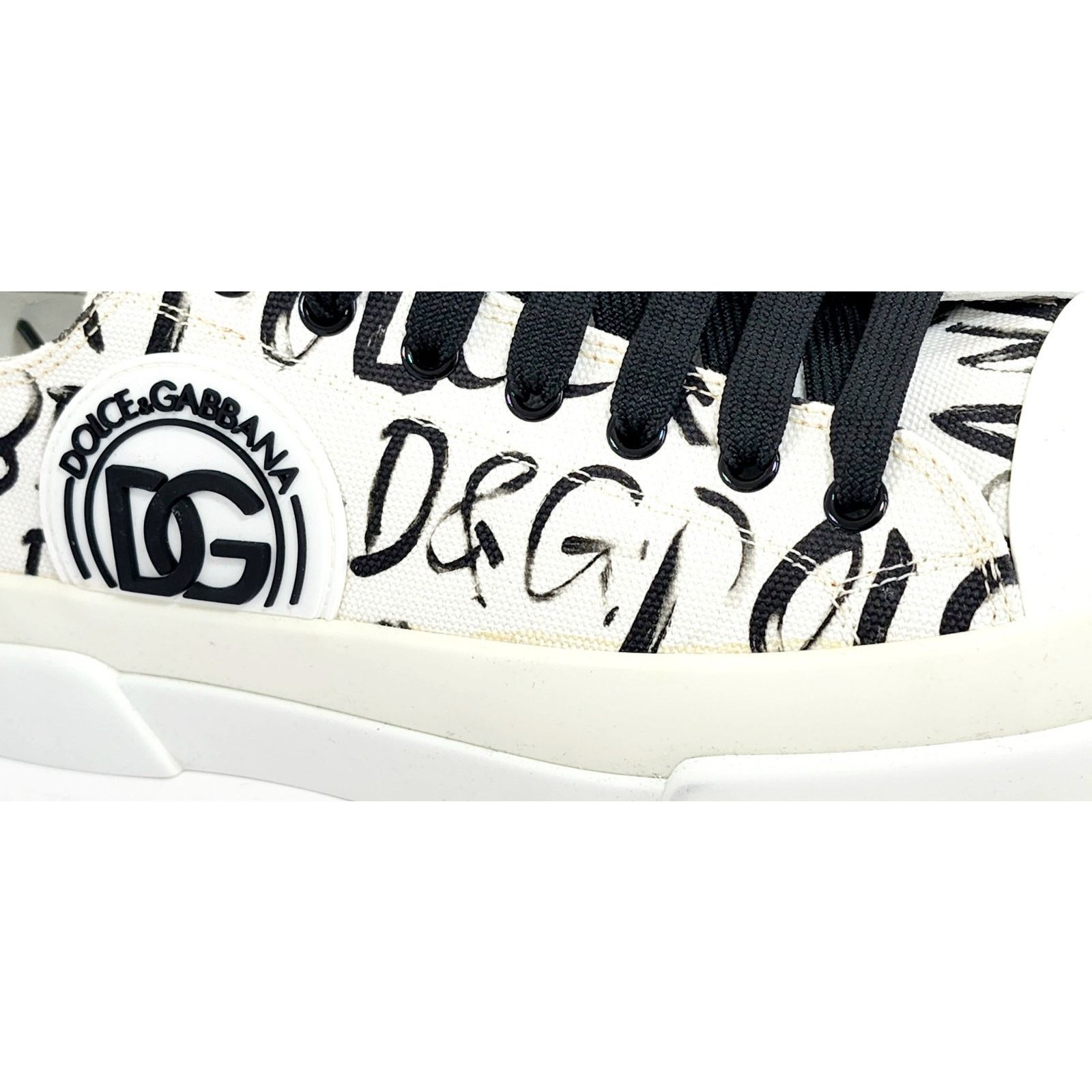 Dolce & Gabbana DOLCE & GABBANA PORTOFINO Crystal DG Logo White US 9. EU 42 Size US 9 / IT 39 - 8 Thumbnail