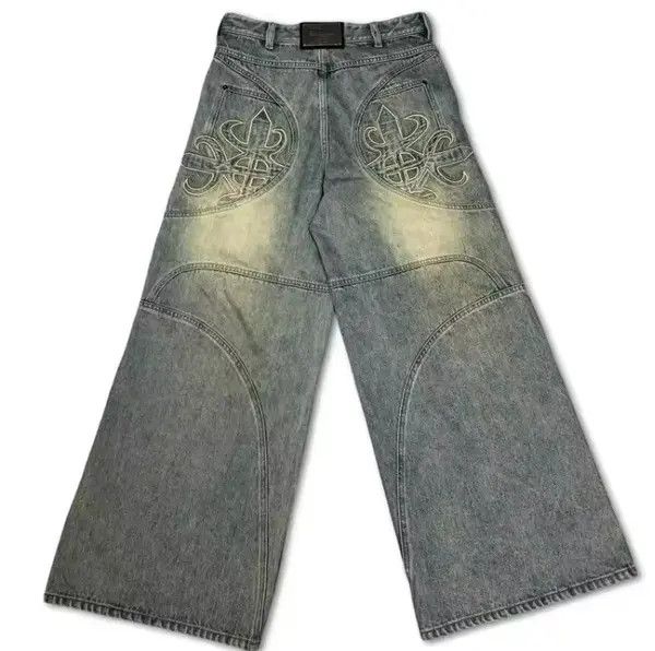 Japanese Brand Ishida x Ezaki Retro Washed Blue Straight Cut Baggy Jeans Size US 36 / EU 52 - 2 Thumbnail