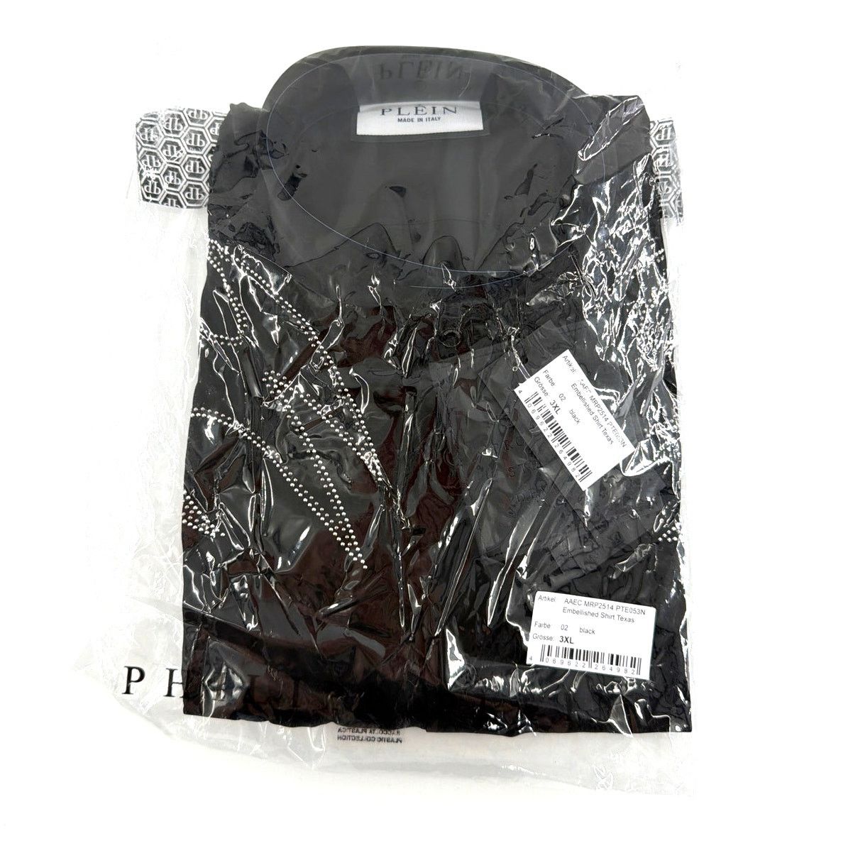 Philipp Plein Philipp Plein Men's Black Embellished Texas Shirt Size 3XL Size US XXL / EU 58 / 5 - 3 Thumbnail