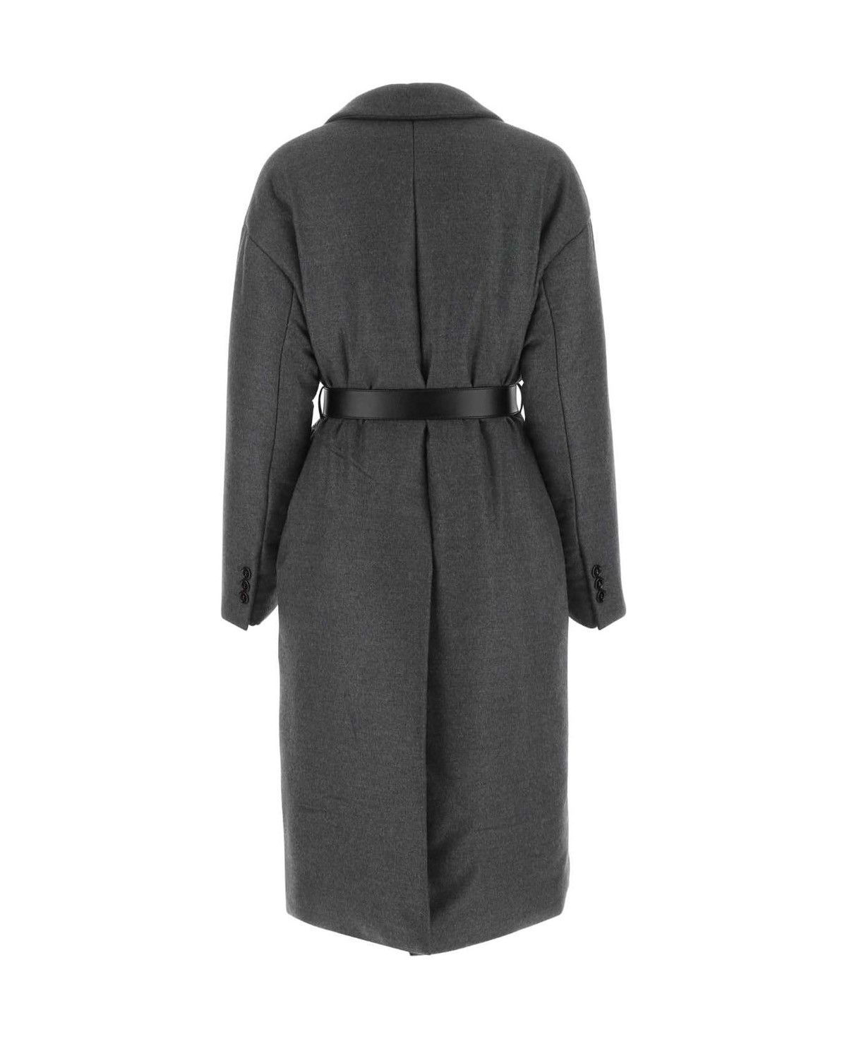 Prada $5.5K VALUE Cashmere Blend Padded coat with leather belt Size S / US 4 / IT 40 - 2 Thumbnail