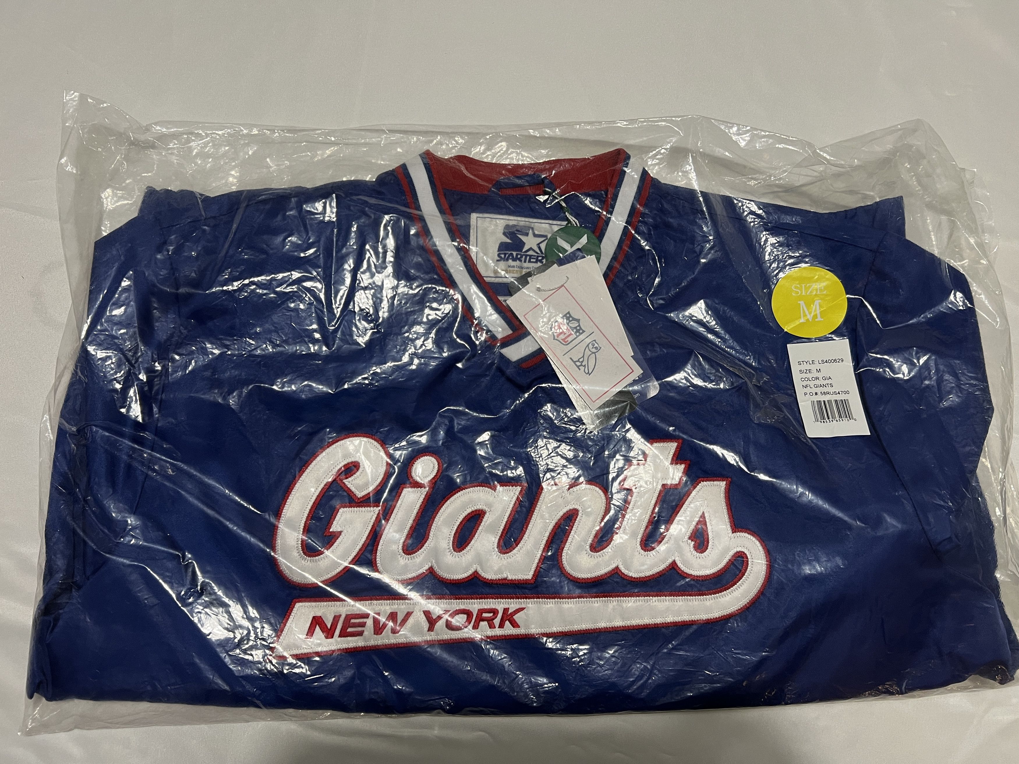 Drake OVO x NFL NEW YORK GIANTS STARTER TRAINER PULLOVER JACKET Size US M / EU 48-50 / 2 - 4 Thumbnail