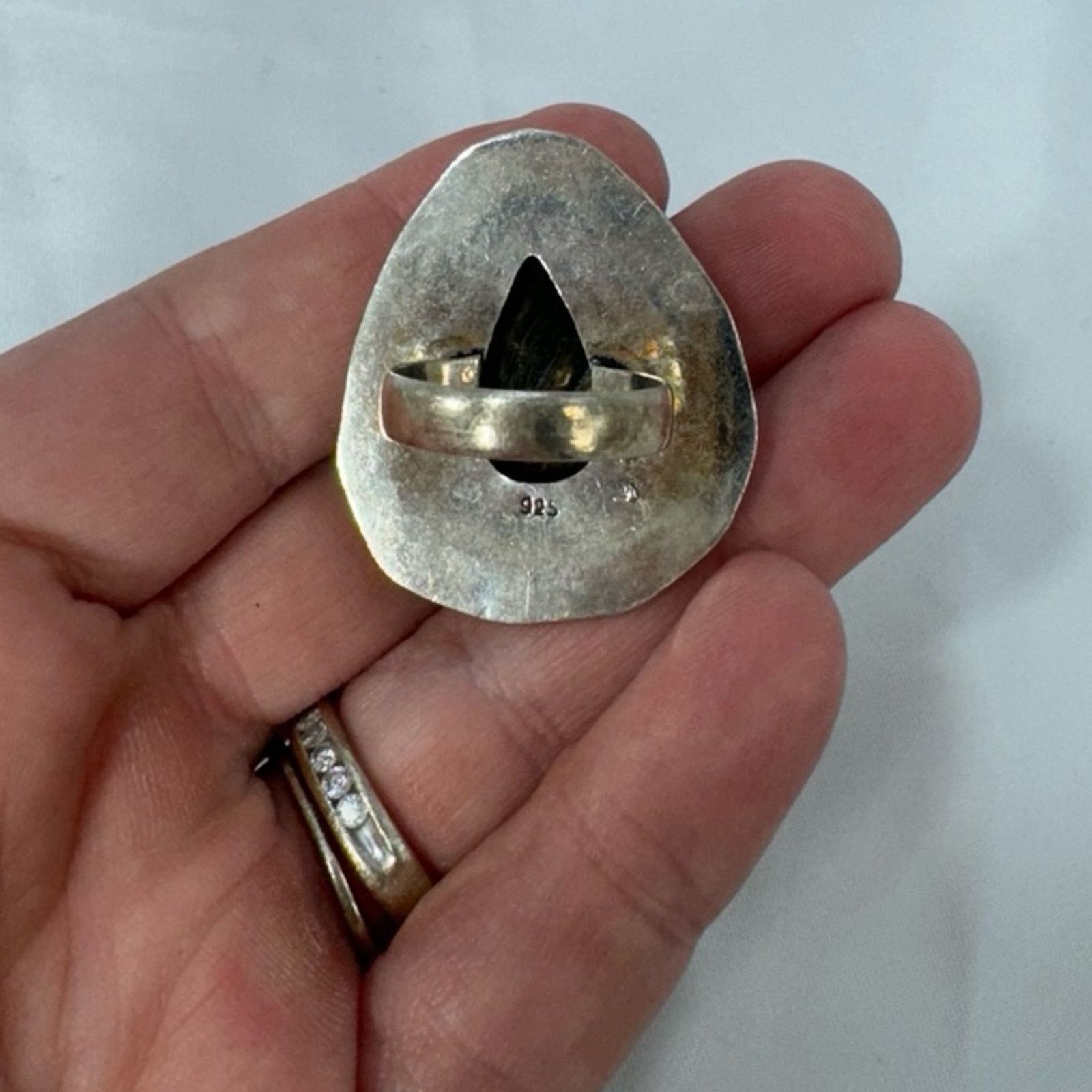 NBDN Nobrandedon VTG style Sterling Silver Tigers Eye ring Size ONE SIZE - 8 Thumbnail