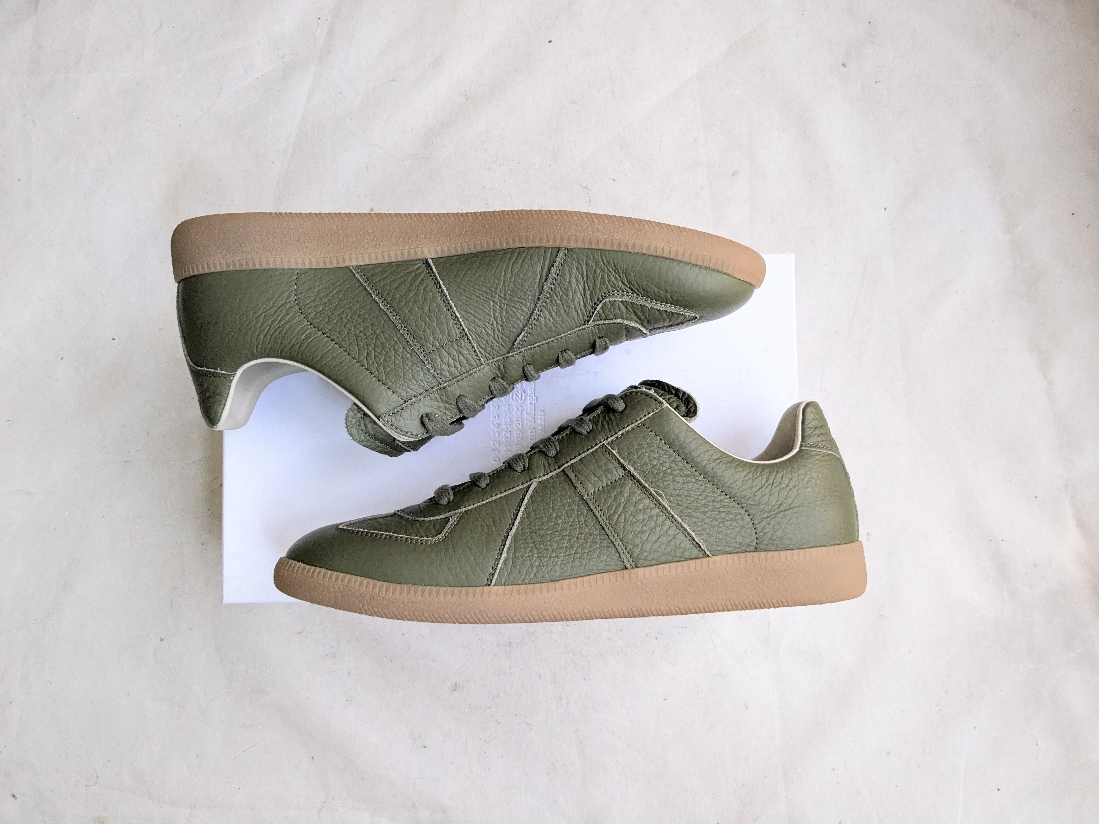 Maison Margiela Maison Margiela GAT Replica Olive Green 13 46 Low Size US 13 / EU 46 - 1 Thumbnail
