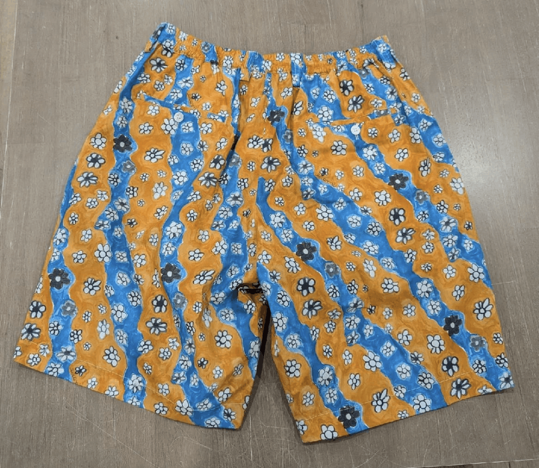 Marni MARNI Striped Floral Bermuda Shorts Blue/Orange 52 US 36 Size US 36 / EU 52 - 4 Thumbnail