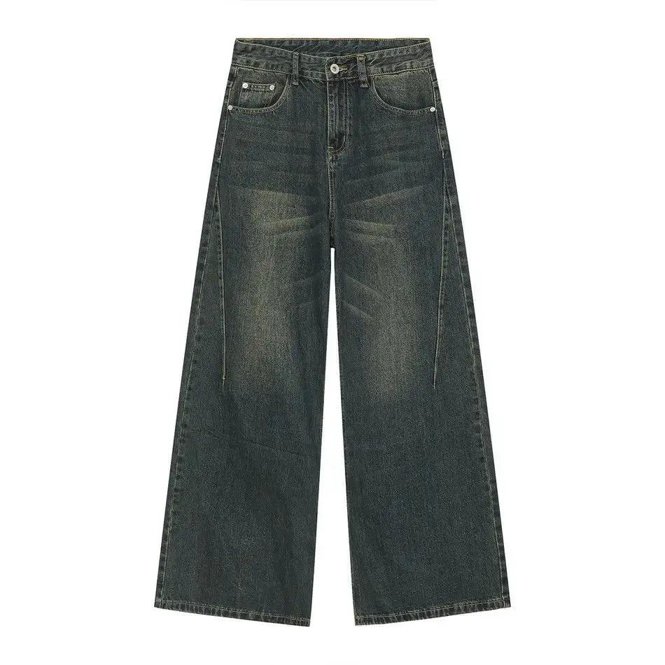 Japanese Brand Retro loose straight leg high street jeans Size US 32 / EU 48 - 4 Thumbnail