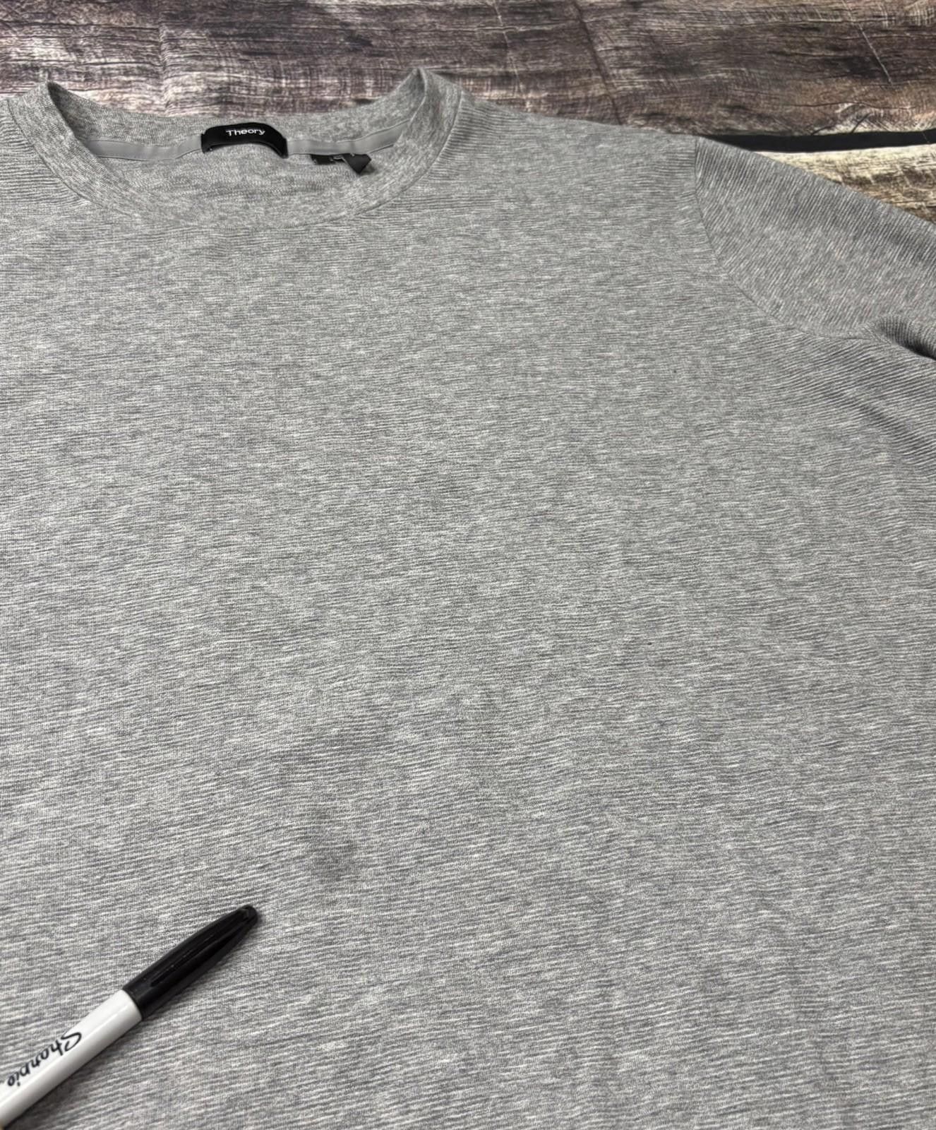 Theory Theory Sweater Mens 2XL Long Sleeve Cotton Stretch Gray Size US XXL / EU 58 / 5 - 6 Thumbnail