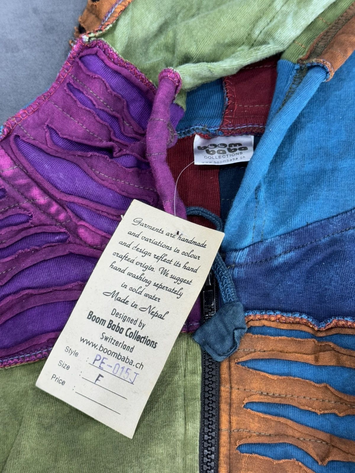 Japanese Brand Patchwork Archival Very Rare Y2K Zip Hoodie