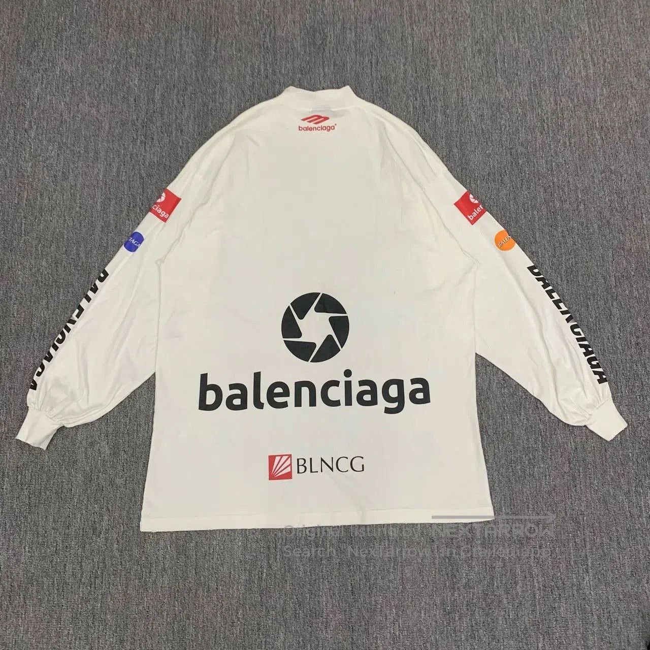Balenciaga Balenciaga White Logo Racing Longsleeve. Size US XS / EU 42 / 0 - 2 Thumbnail