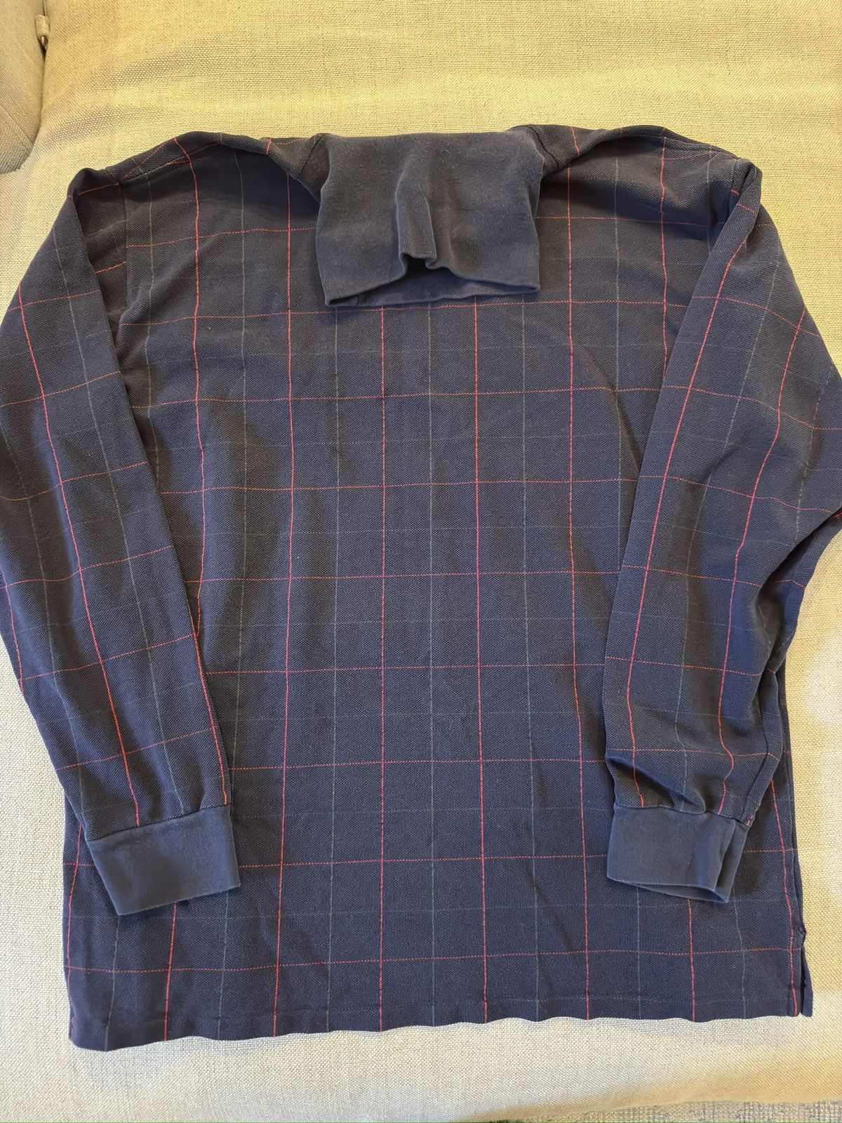 Polo Ralph Lauren × Vintage POLO RALPH LAUREN Vintage Check Cotton Turtleneck Sweater Size US XL / EU 56 / 4 - 8 Thumbnail