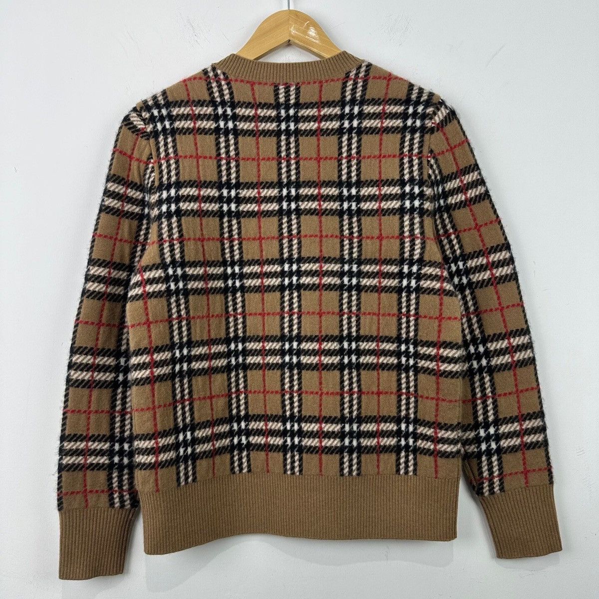 Burberry Burberry Check Patch Wool Cashmere Sweater Size S / US 4 / IT 40 - 2 Thumbnail