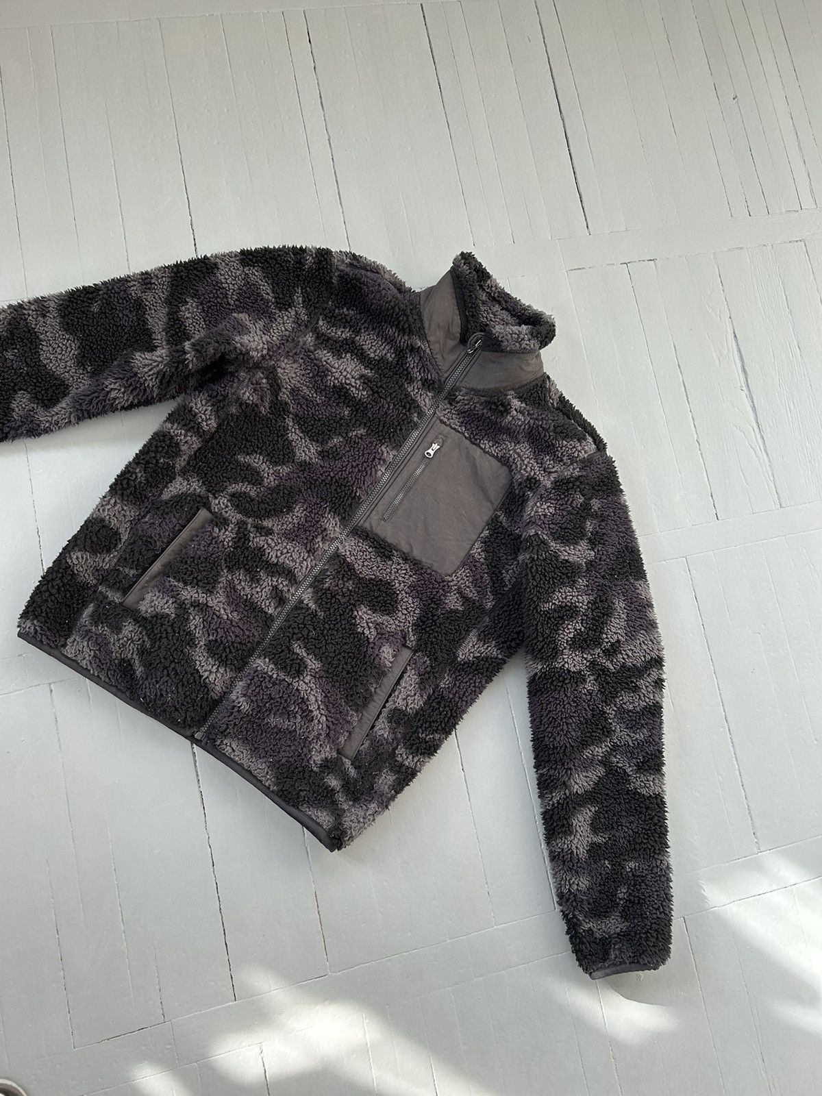 Japanese Brand × Uniqlo Uniqlo fleece jacket sherpa camo printed Size US M / EU 48-50 / 2 - 2 Thumbnail
