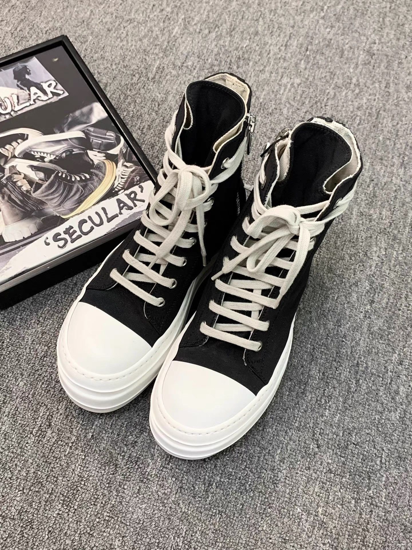 Rick Owens Rick Owens DRKSHDW Double-Layer Sole High-Top Sneakers K34 Size US 6 / IT 36 - 3 Thumbnail