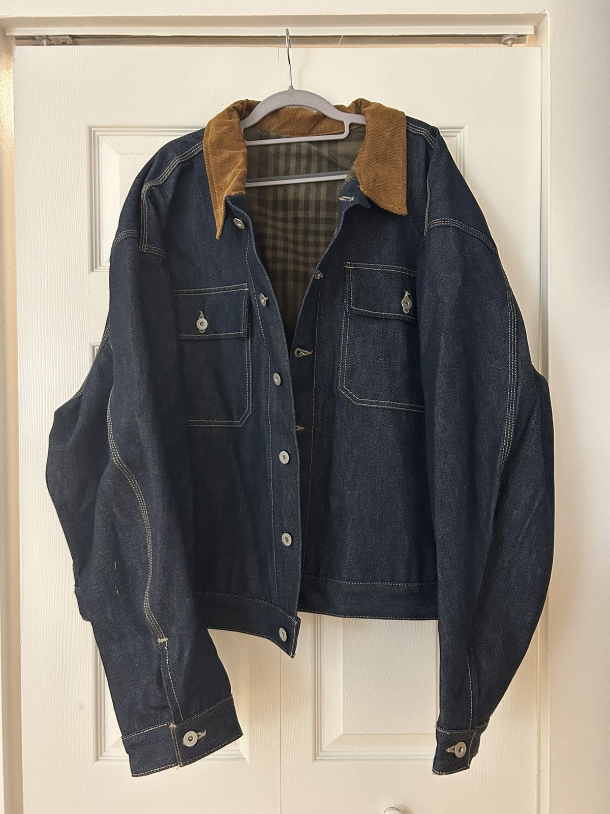 Yeezy YEEZY Season 6 Flannel-Lined Denim Jacket | Grailed