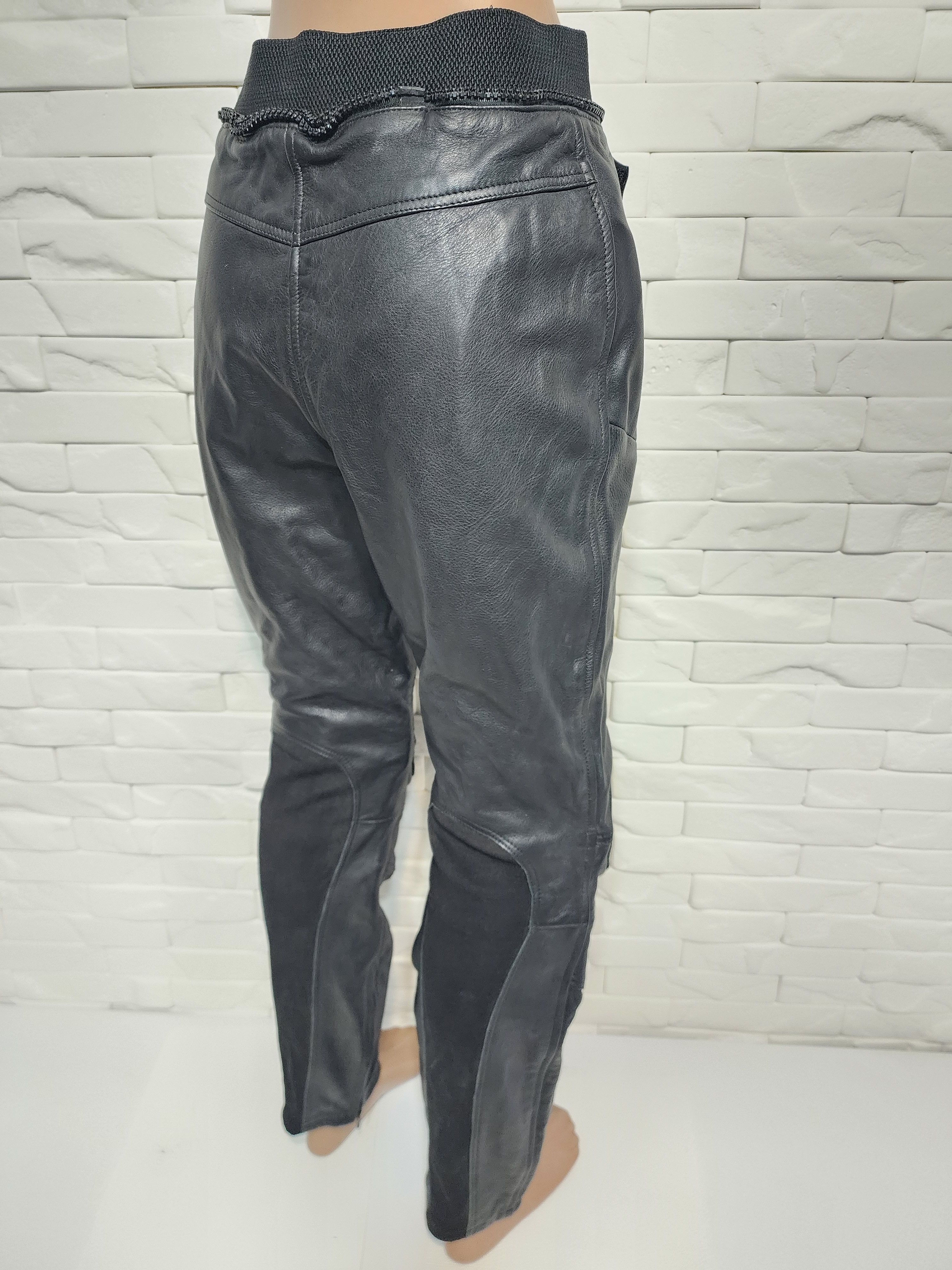 Genuine Leather Black Leather Biker Pants: Women's Ride Style Size 27" / US 4 / IT 40 - 6 Thumbnail