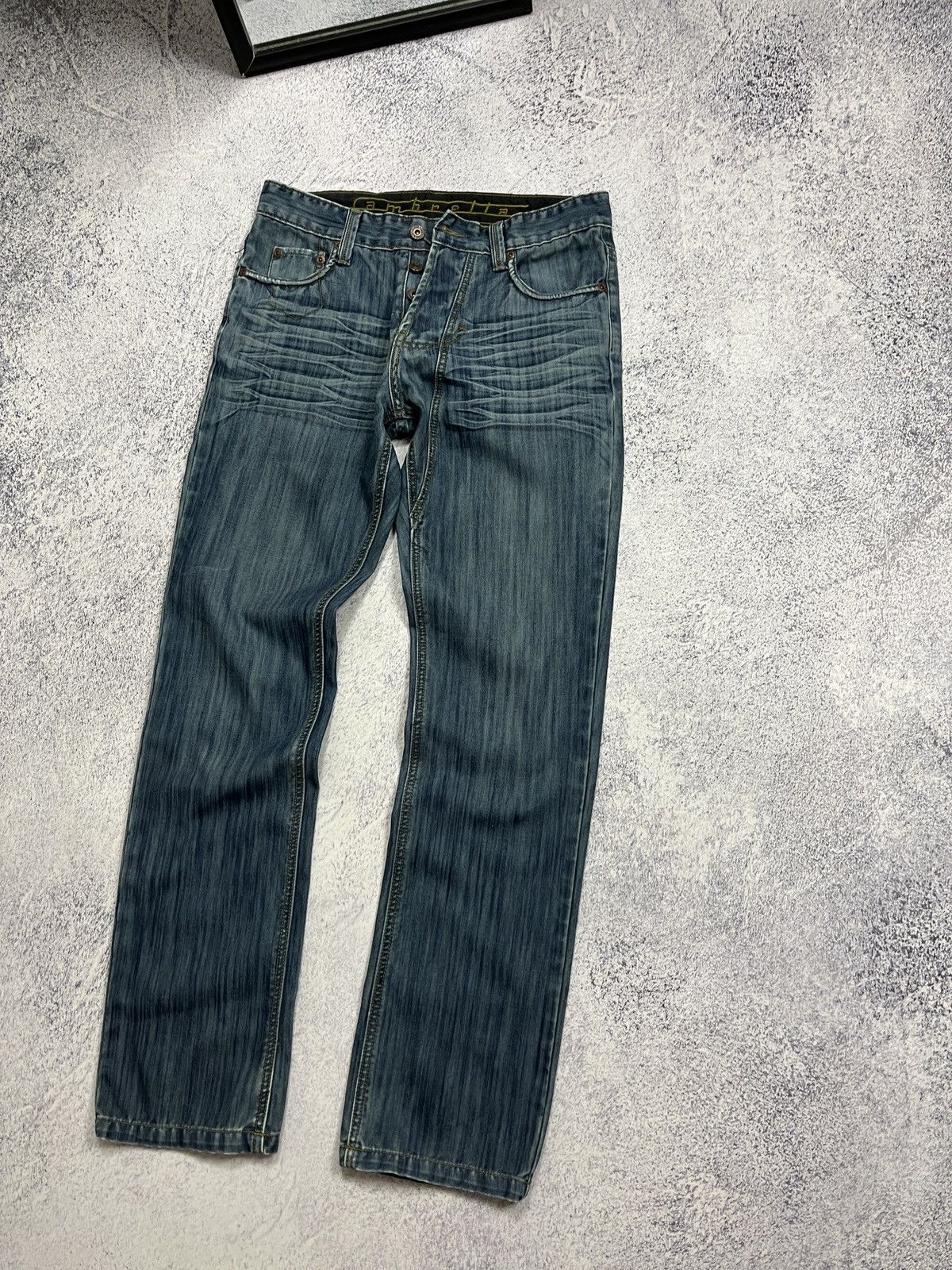 Japanese Brand × Lambretta × Vintage Vintage 90’s Lambretta Denim Streetwear Hype Jeans Y2k Logo Size US 32 / EU 48 - 6 Thumbnail