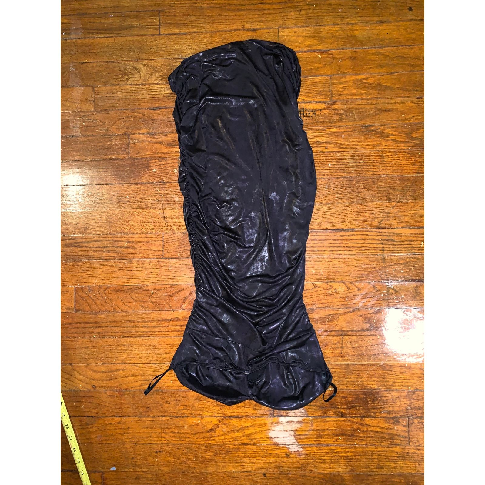 Other × Vintage Y2K Sisly Black Ruched Strapless Bodycon Dress Womens Medium Size M / US 6-8 / IT 42-44 - 3 Thumbnail