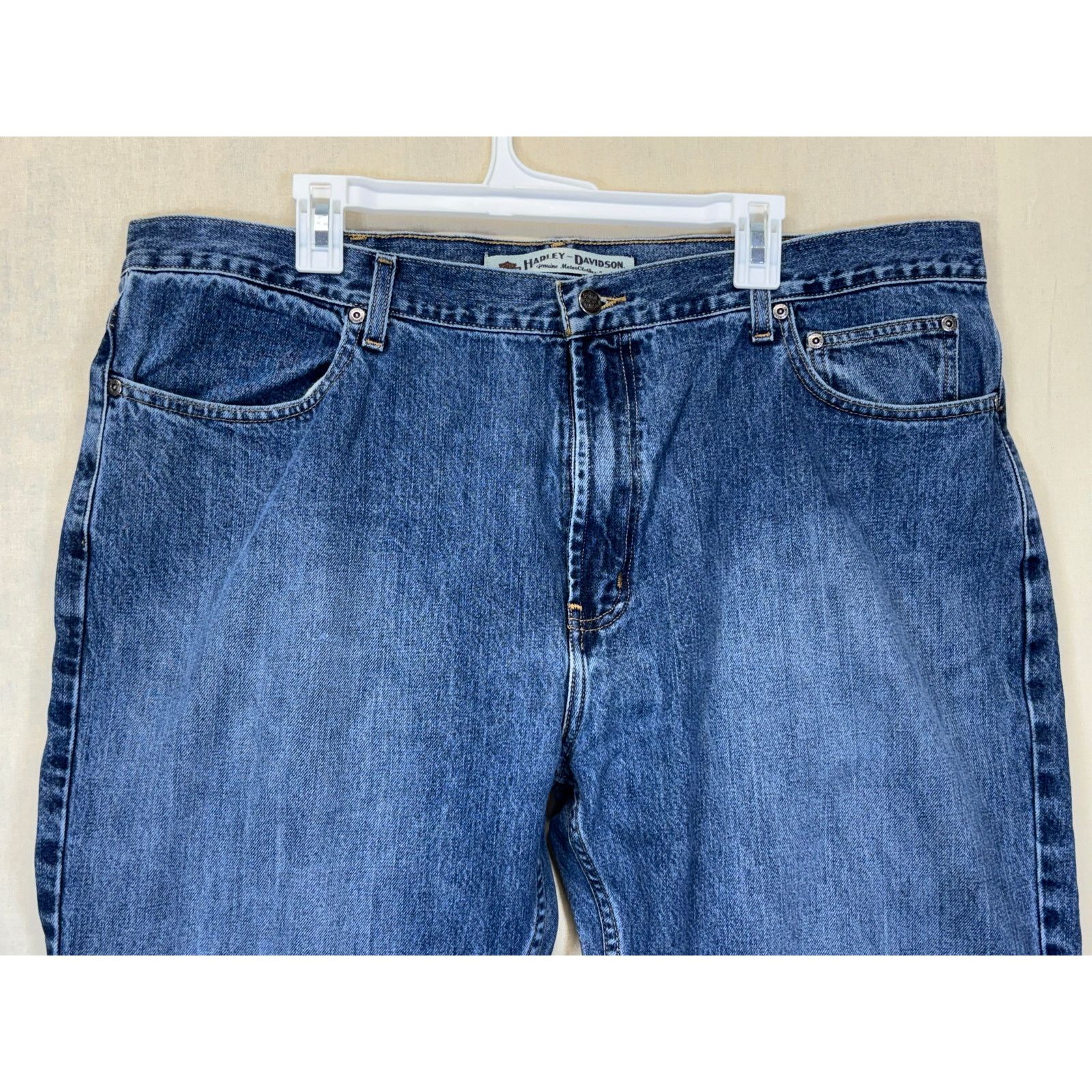 Harley Davidson Harley Davidson Men's Jeans Denim Blue Straight Leg 42x34 Size US 42 / EU 58 - 6 Thumbnail