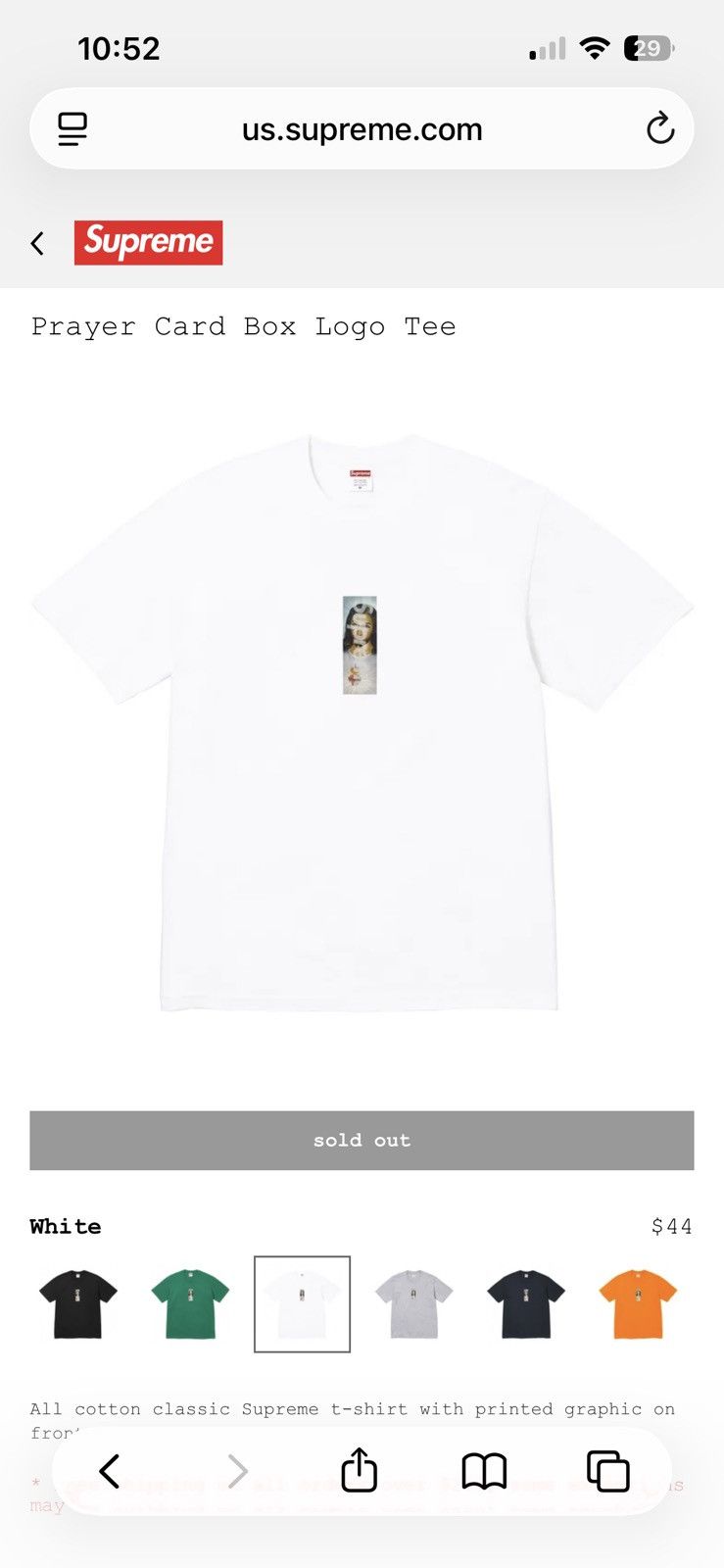 Supreme Supreme Jesus Prayer Card Box Logo Tee White | Grailed