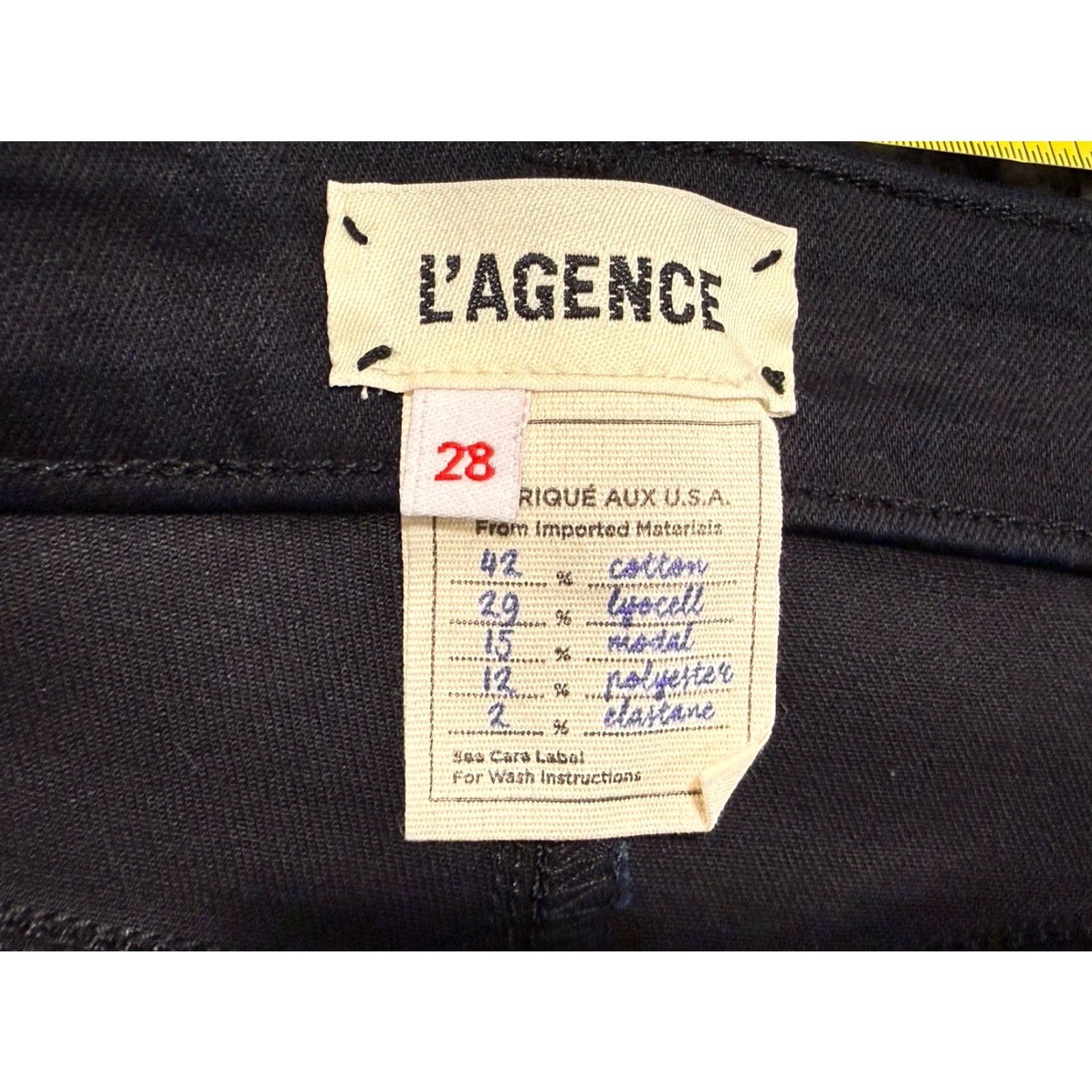 Vintage NWT L’agence Margot High Rise Skinny Black Coated Jeans Size 28 Women's Jeans Ankle Black 28 Mens? Wait. Size 28" / US 6 / IT 42 - 7 Thumbnail