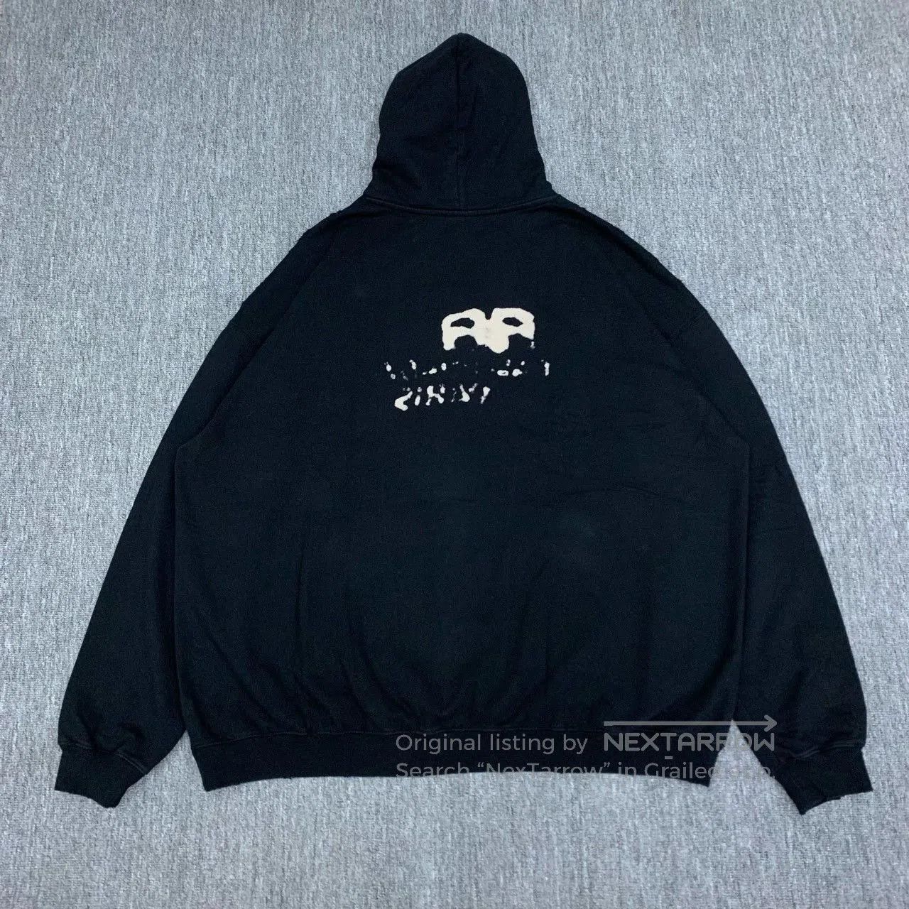 Balenciaga Balenciaga Black Graffiti Hoodie Sweatshirt. Size US M / EU 48-50 / 2 - 2 Thumbnail