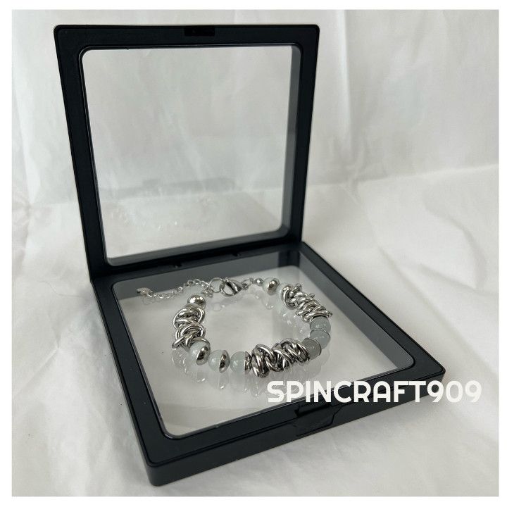 Jewelry Crystal Silver Chain Link Bracelet Size ONE SIZE - 3 Thumbnail