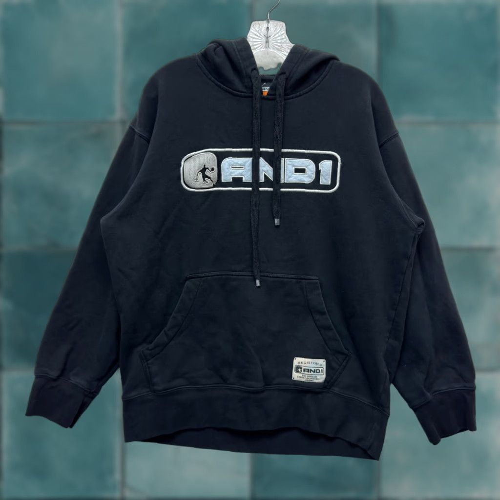 Vintage VINTAGE And1 Hoodie Sweatshirt M Black Logo Grunge Skater Mens Y2K Size US M / EU 48-50 / 2 - 1 Thumbnail