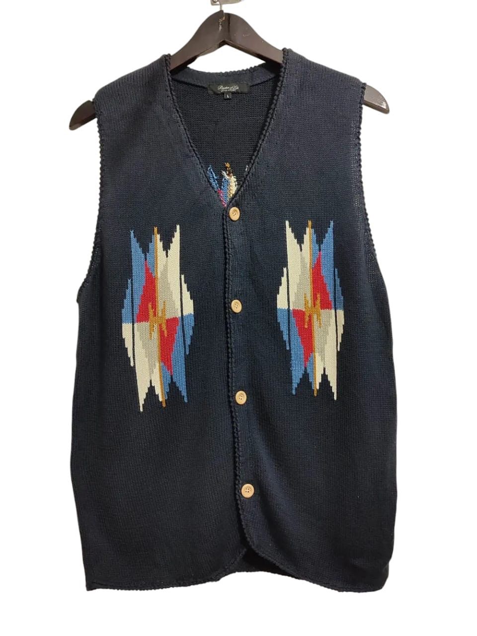 United Arrows United Arrows Navajo Sleeveless Vest Cardigan Native America Size US L / EU 52-54 / 3 - 3 Thumbnail
