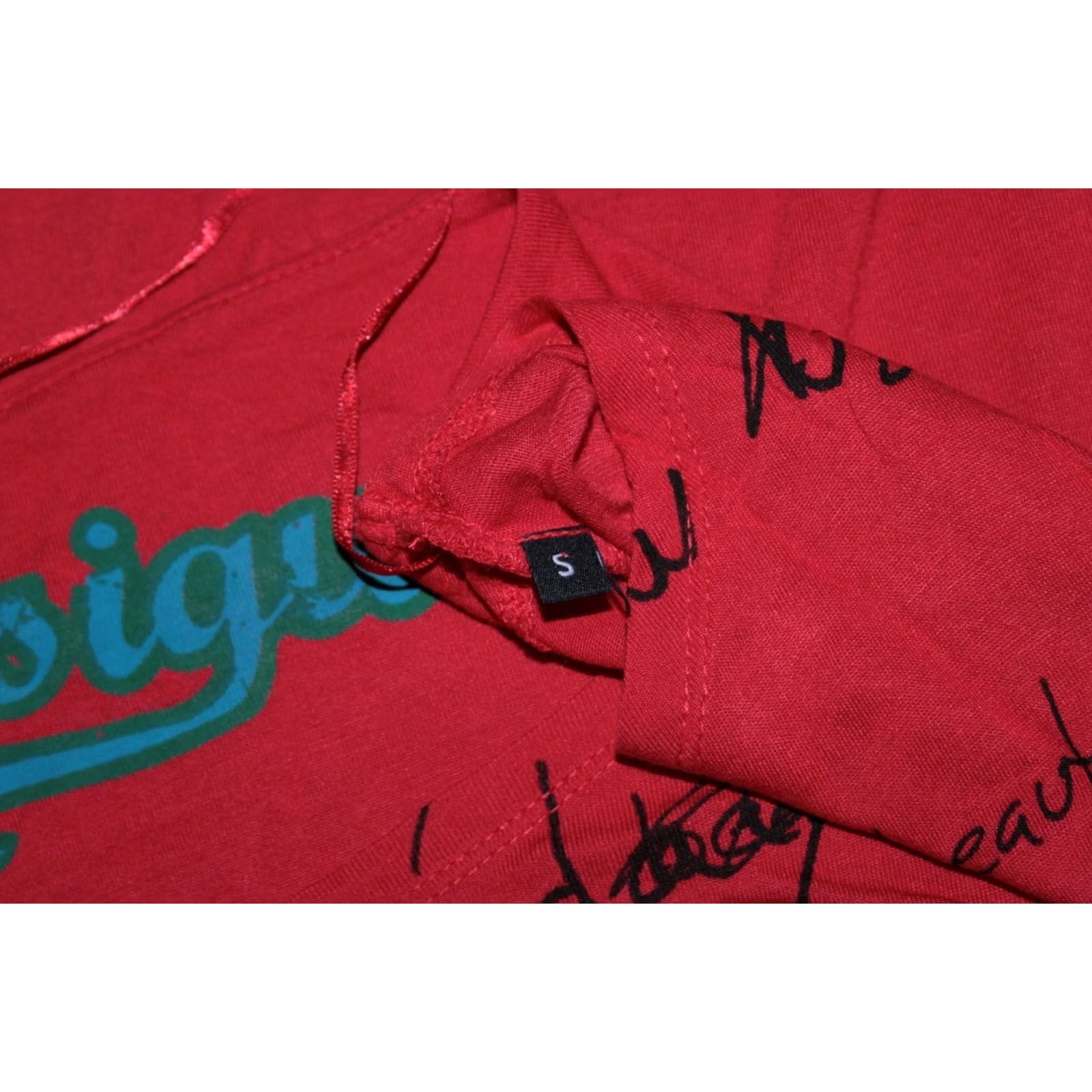 Desigual Desigual Blouse Shirt Womens Red Size S Cotton Blend Short Sleeve Top Size S / US 4 / IT 40 - 7 Thumbnail
