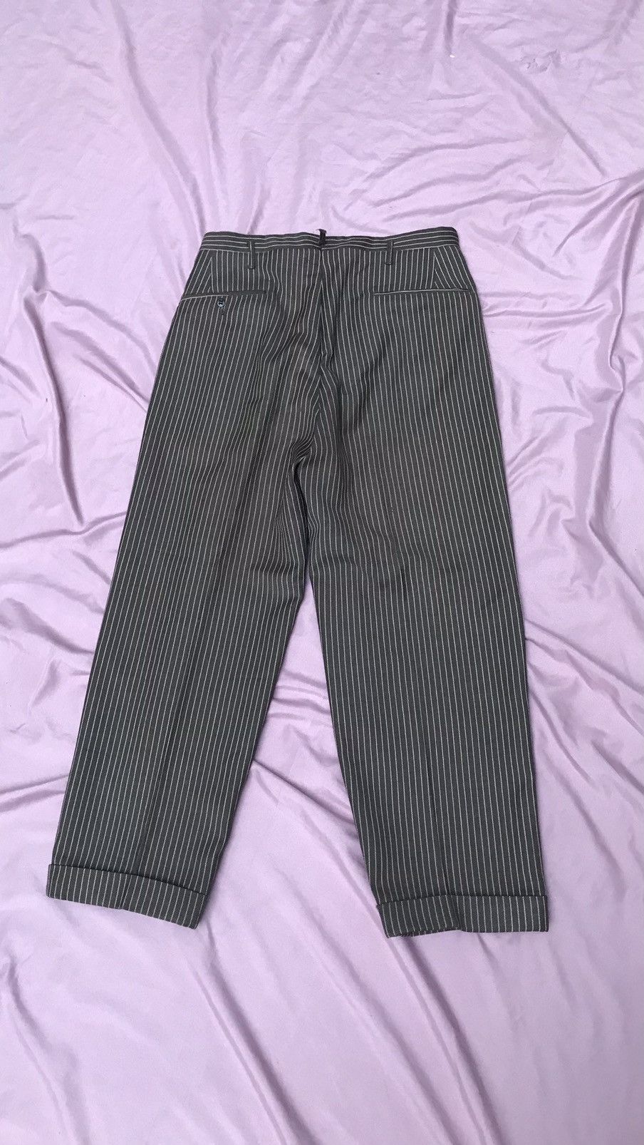Other US MADE 20s HOLLYWOOD PANTS in pure wool brown fabric Size 38R - 3 Thumbnail