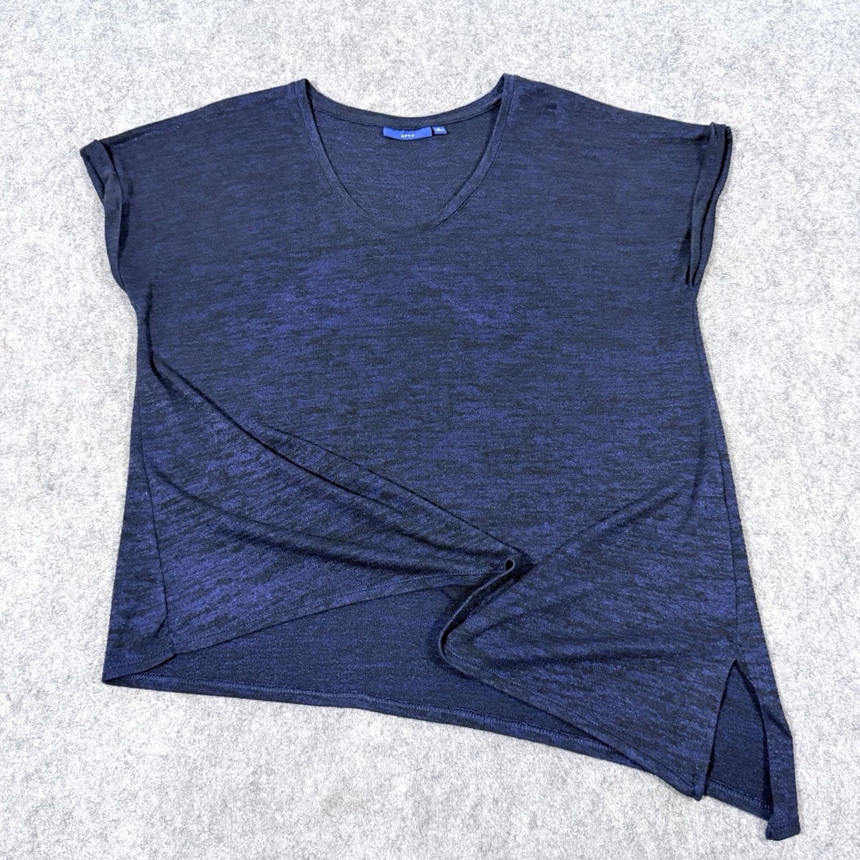 Apt. 9 Apt. 9 T-Shirt Short Sleeve Navy Blue Women Size L Casual Lightweight Shirt Size L / US 10 / IT 46 - 5 Thumbnail