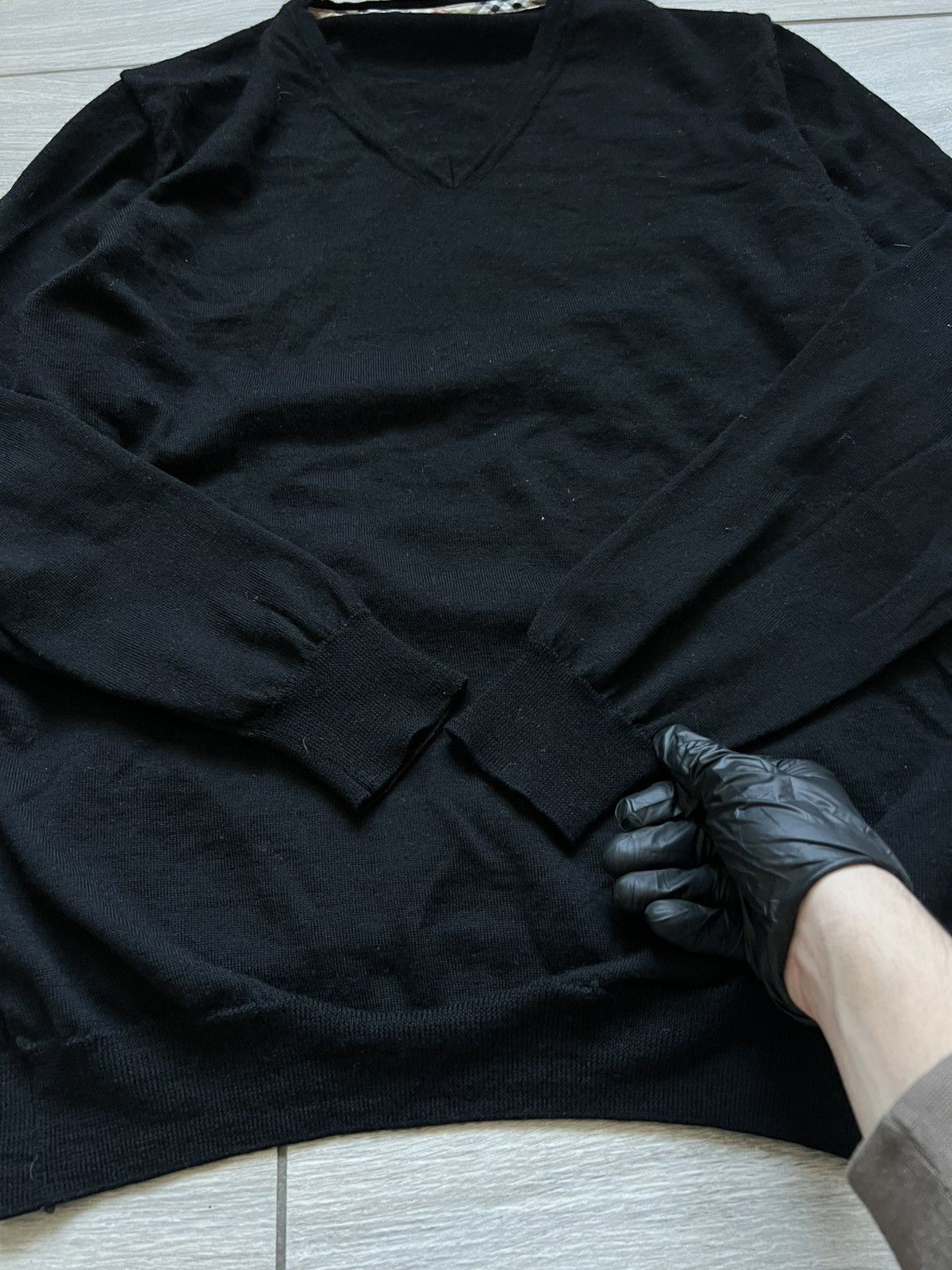 Burberry Vintage Burberry Sweatshirt Knit Black Old Money Size US L / EU 52-54 / 3 - 6 Thumbnail