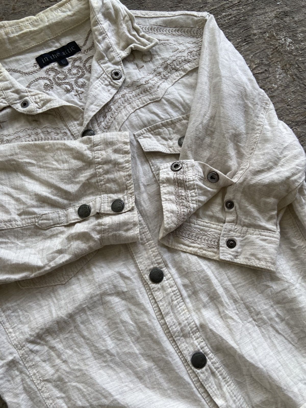 In The Attic 2000s In The Attic - Vkei Style Snap Button Shirt Size US L / EU 52-54 / 3 - 12 Thumbnail