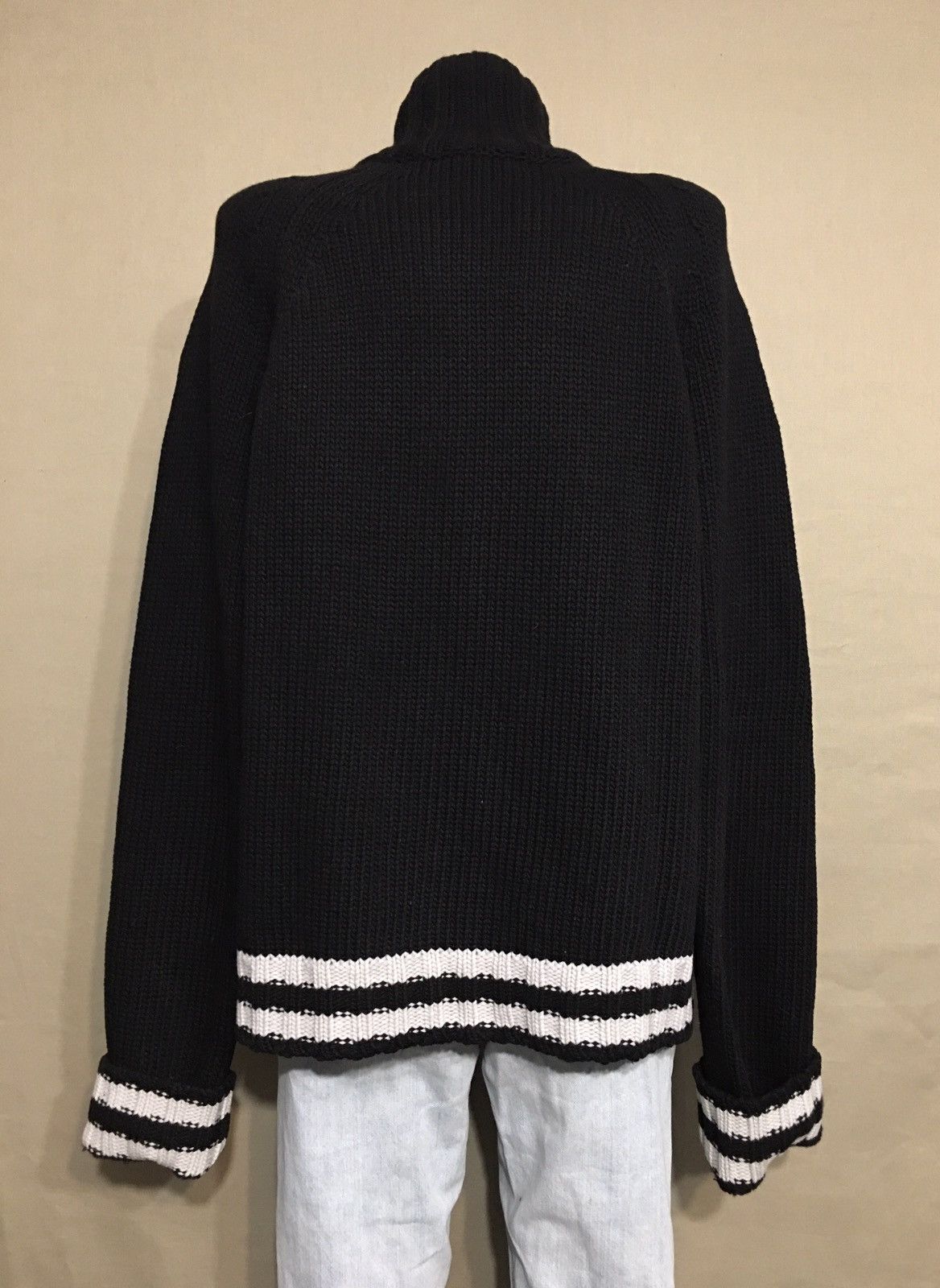 Bally BALLY Black Cable Knit Cardigan Sweater Merino Wool EU 48 Size XL / US 12-14 / IT 48-50 - 6 Thumbnail
