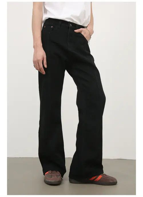 Japanese Brand × Jean Men's black loose straight trendy flared jeans Size US 32 / EU 48 - 3 Thumbnail
