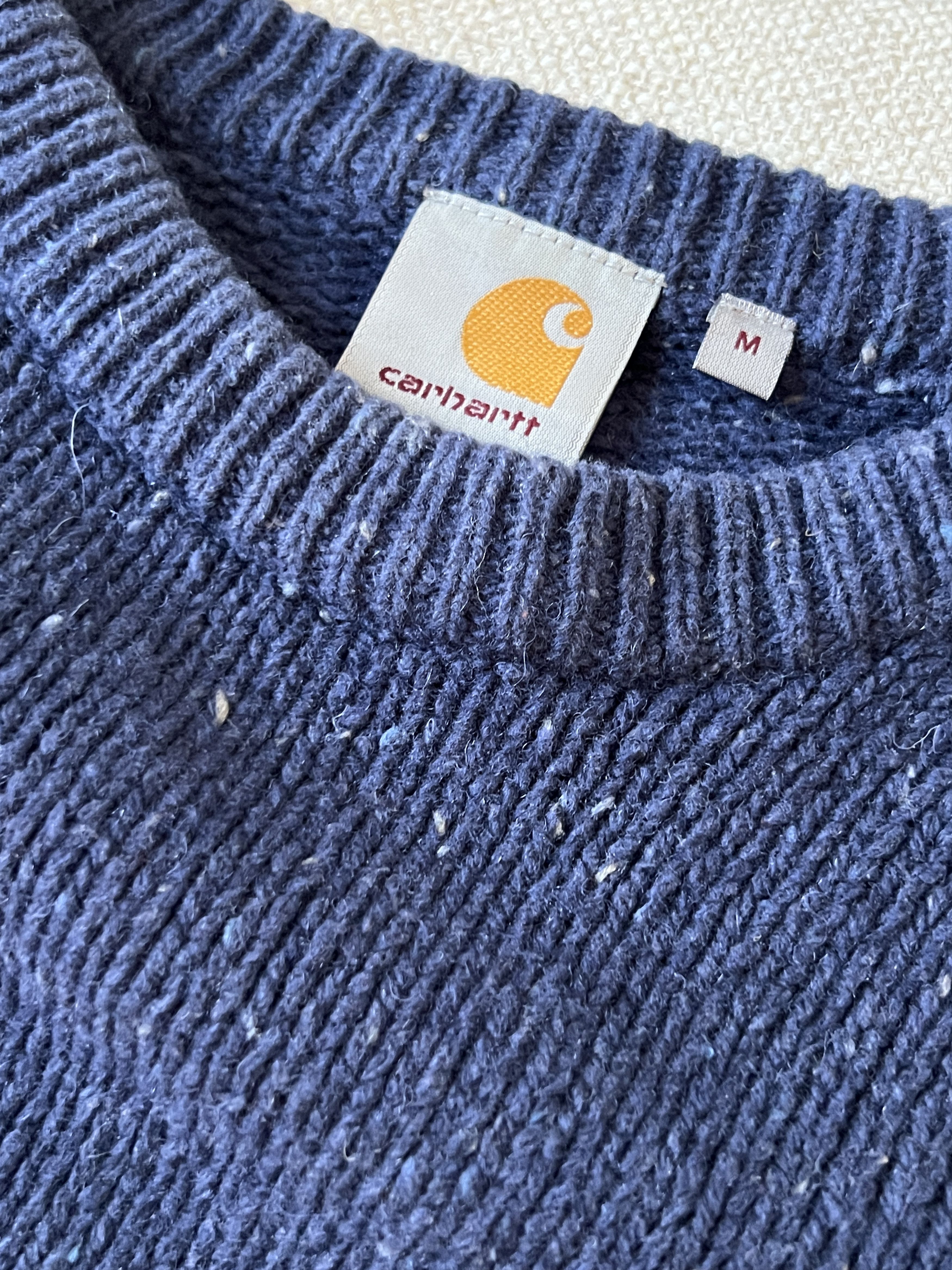 Carhartt Carhartt Anglistic Sweater • Navy Blue Heather • Speckled Size US M / EU 48-50 / 2 - 6 Thumbnail