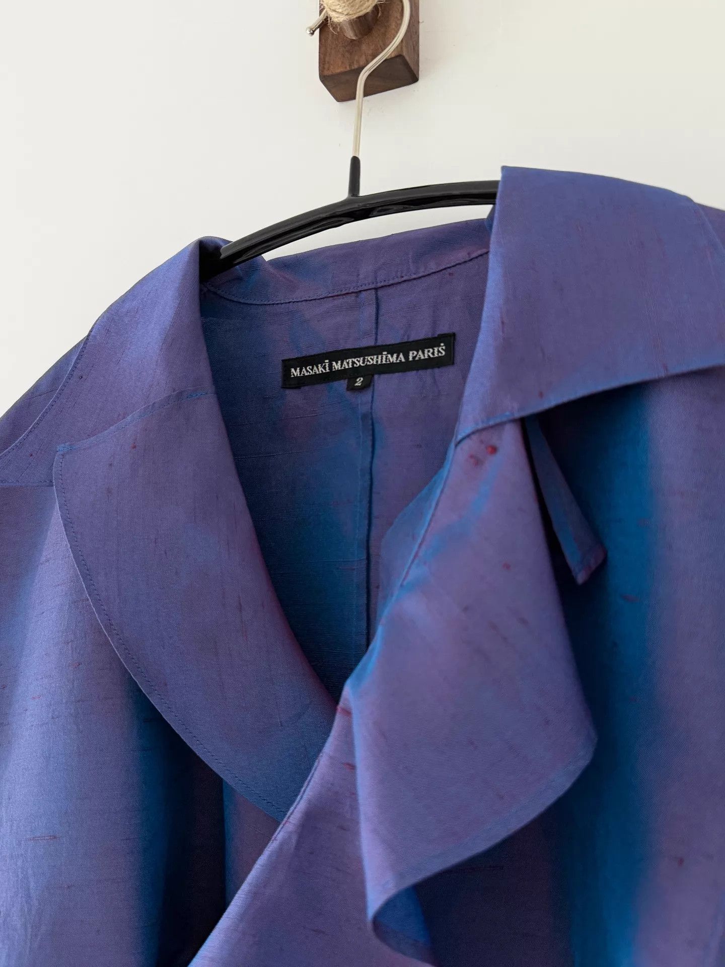 Masaki Matsushima 90s Iridescent Ruffle Women Blouse