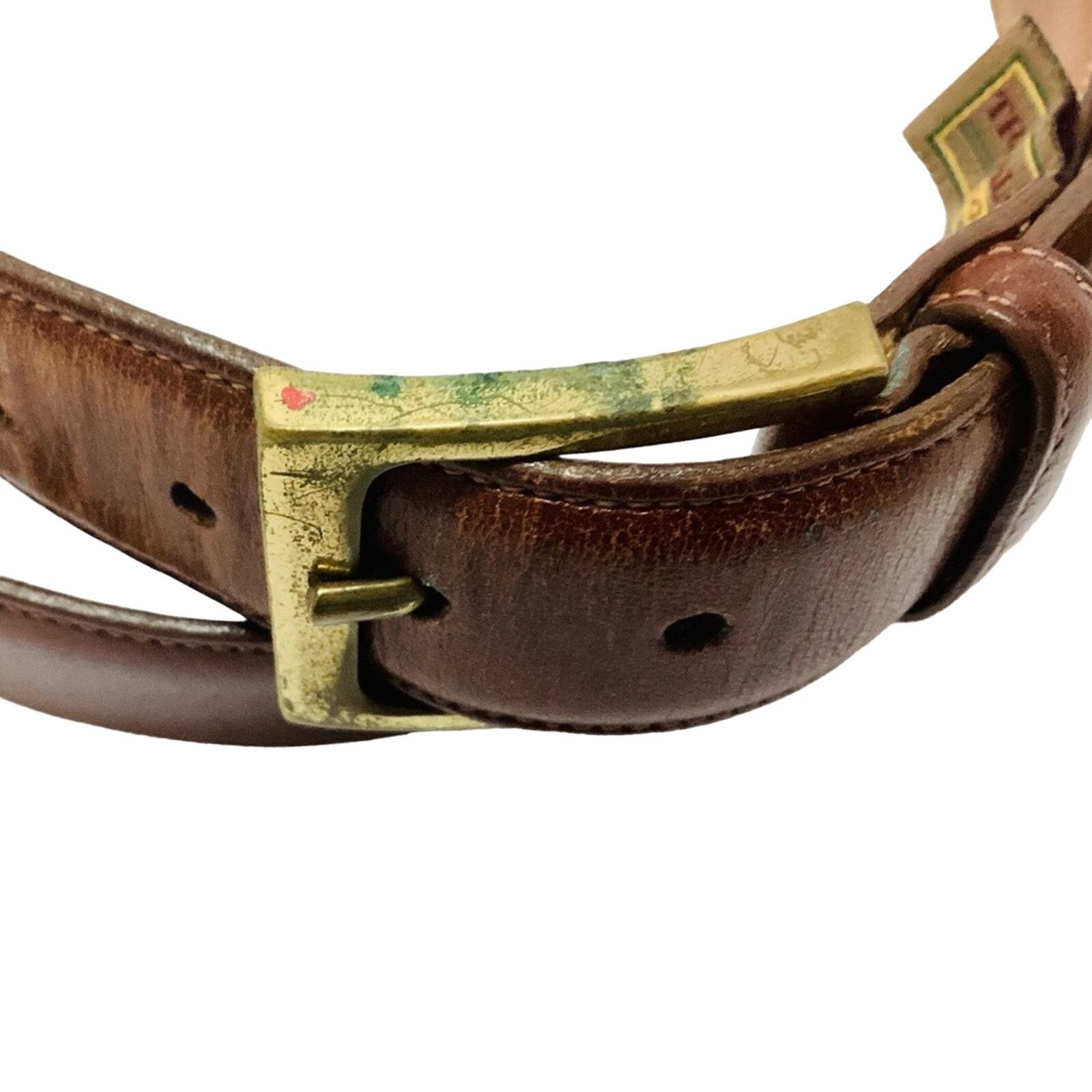 Trafalgar Trafalgar Classic 30mm Cortina Brown Leather Belt Size 40 - 3 Thumbnail