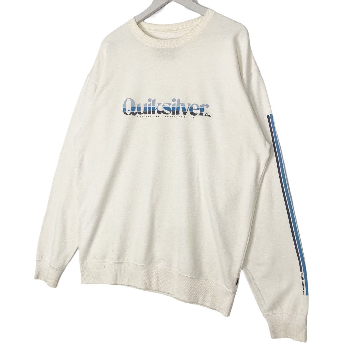 Vintage Vintage Quiksilver Sweatshirt Crewneck White Big Logo Size M Size US M / EU 48-50 / 2 - 2 Thumbnail