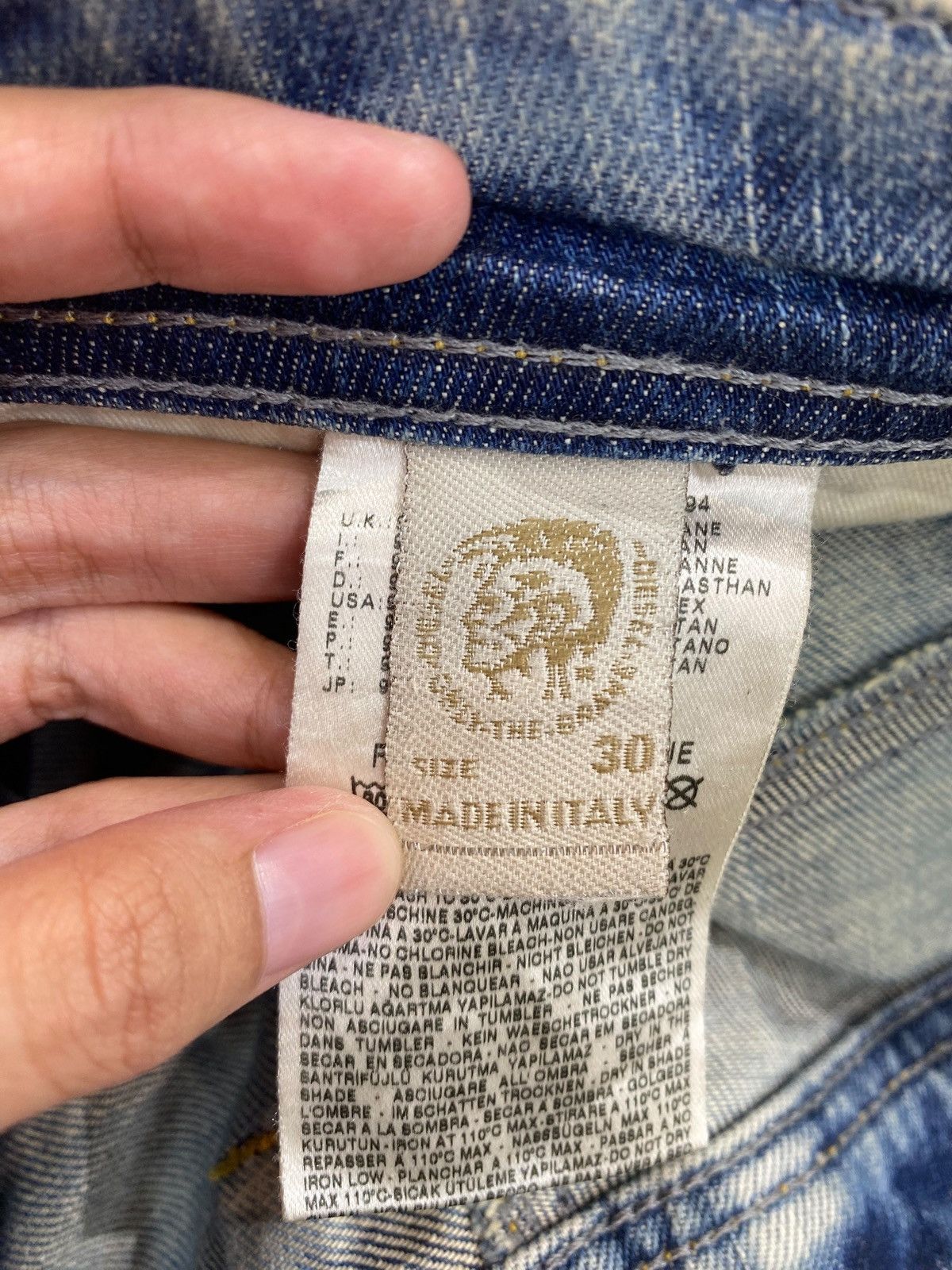 Diesel Diesel Mud Wash Distressed Style Straight Cut Denim Size US 32 / EU 48 - 11 Thumbnail