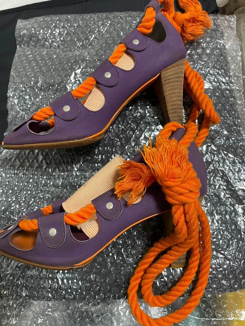 Vivienne Westwood Vivienne Westwood 90s Purple and Orange Suede High Heel Sa Size US 5.5 / IT 35.5 - 4 Thumbnail