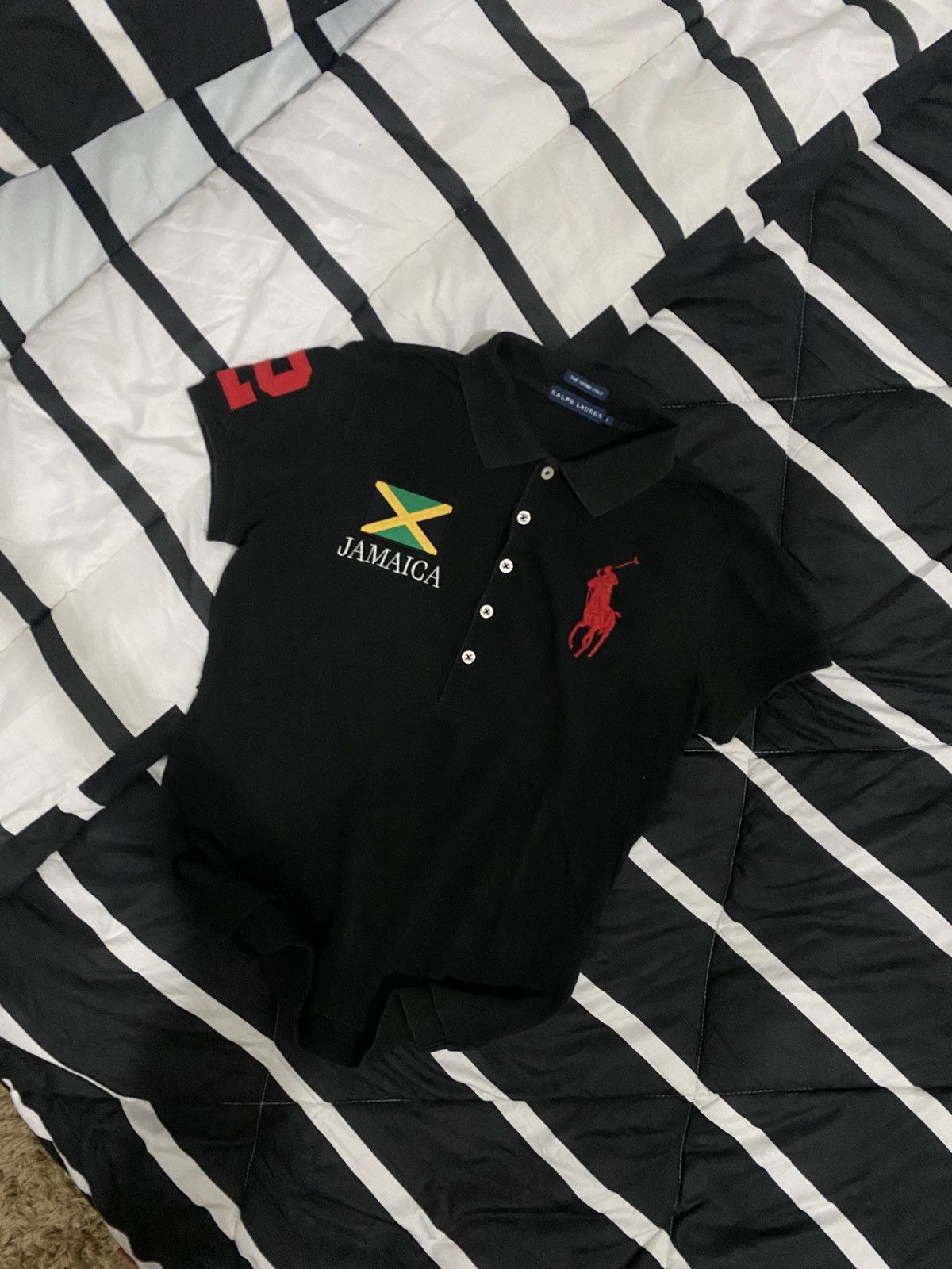 Polo Ralph Lauren × Vintage Vintage Polo Ralph Lauren Jamaica Skinny Polo Size L / US 10 / IT 46 - 1 Thumbnail