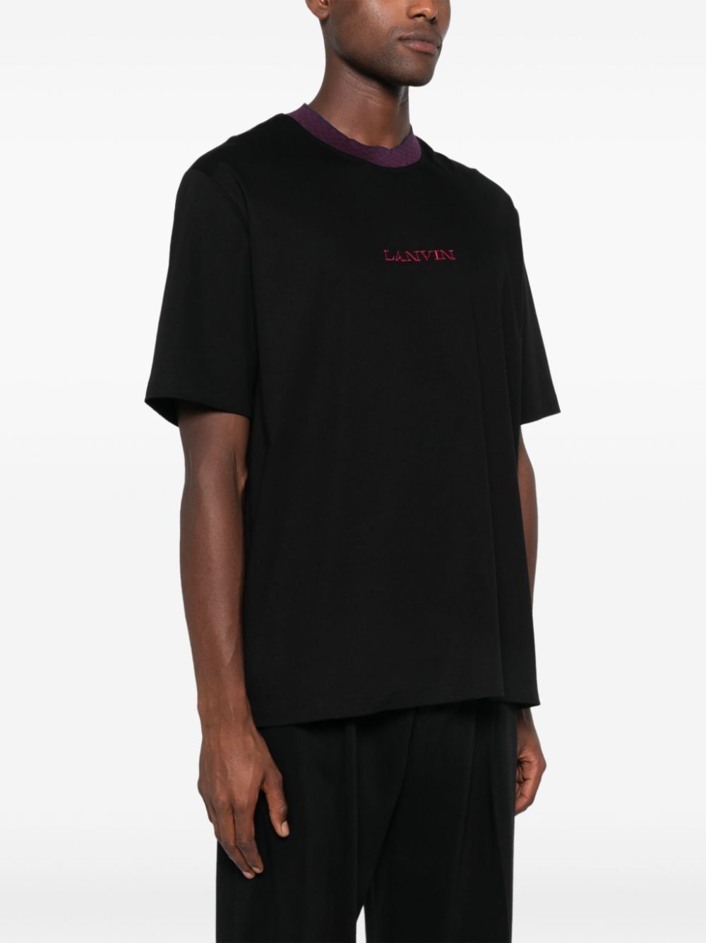 Lanvin o1h1sh11224 Logo T-Shirt in Black Size US L / EU 52-54 / 3 - 5 Thumbnail