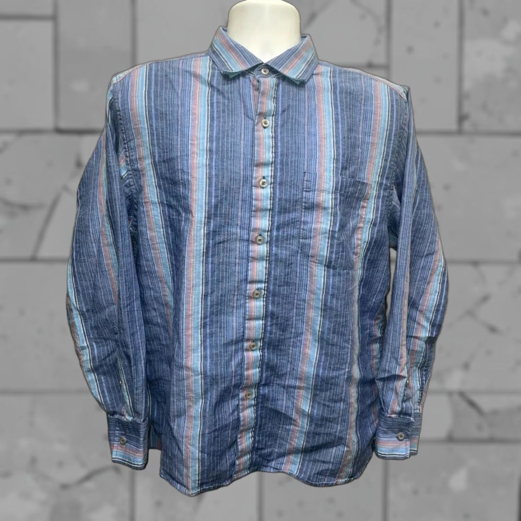 Tommy Bahama Tommy Bahama Button-Down Shirt Mens L Linen Multicolor Long Sleeve Size US L / EU 52-54 / 3 - 1 Thumbnail