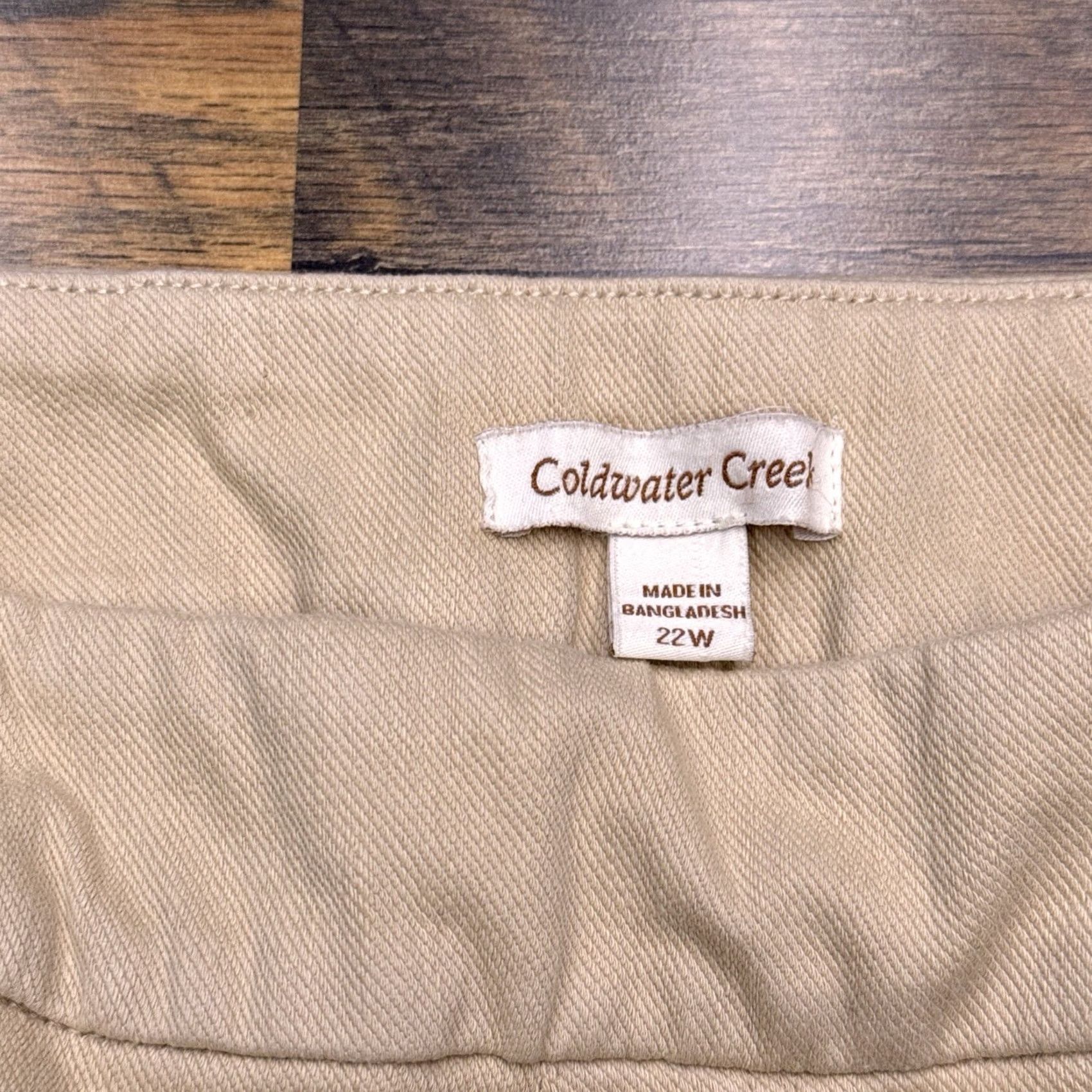 Coldwater Creek Coldwater Creek Jegging Womens 22W Stone Mod Rise Knit Denim Pull On Slim 5-Pocket Brown Cotton Spandex Womens Plus Jeans Size 40" / US 18 - 7 Thumbnail
