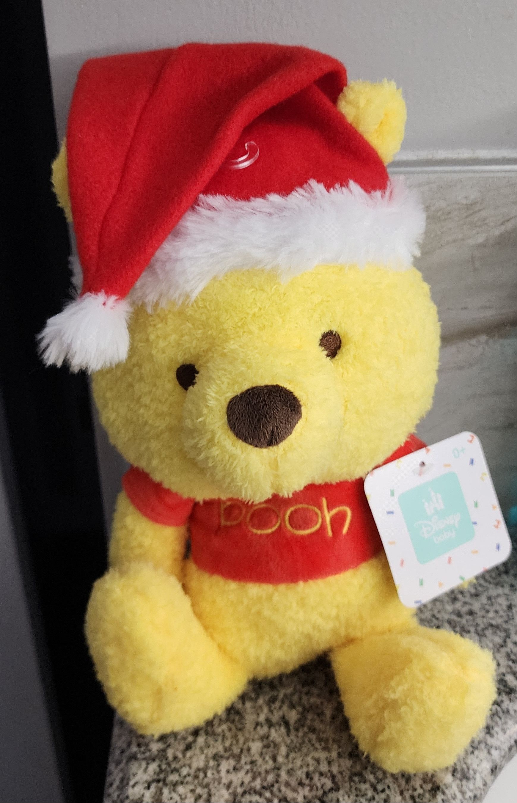 Disney NWT Disney Baby Winnie The Pooh Holiday Plush Santa Hat Size ONE SIZE - 1 Thumbnail