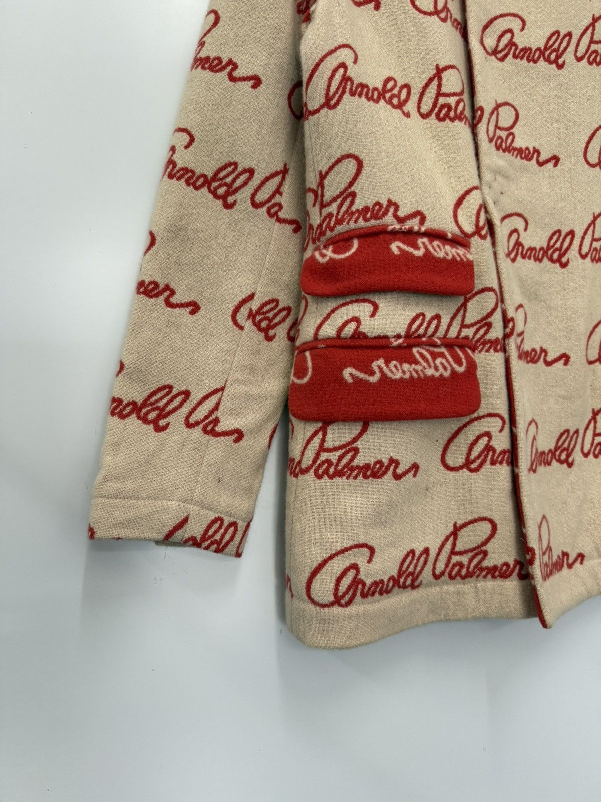 Vintage 🔥 VTG ARNOLD PALMER Overprinted Mohair Blazer Jacket Size XS / US 0-2 / IT 36-38 - 3 Thumbnail
