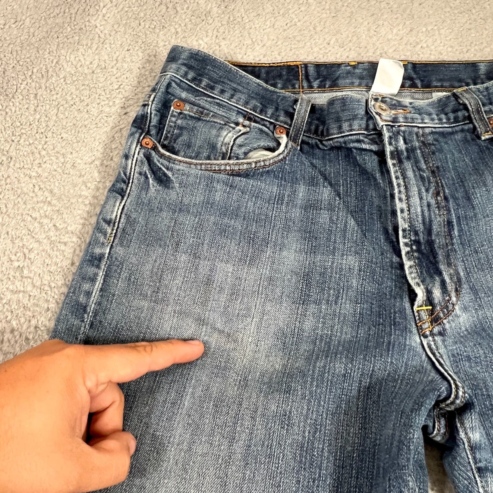 Lucky Brand Vintage Lucky Brand Dungarees Men’s Jeans Size 36 Bootcut Blue Cotton Denim Made in USA Size US 36 / EU 52 - 3 Thumbnail