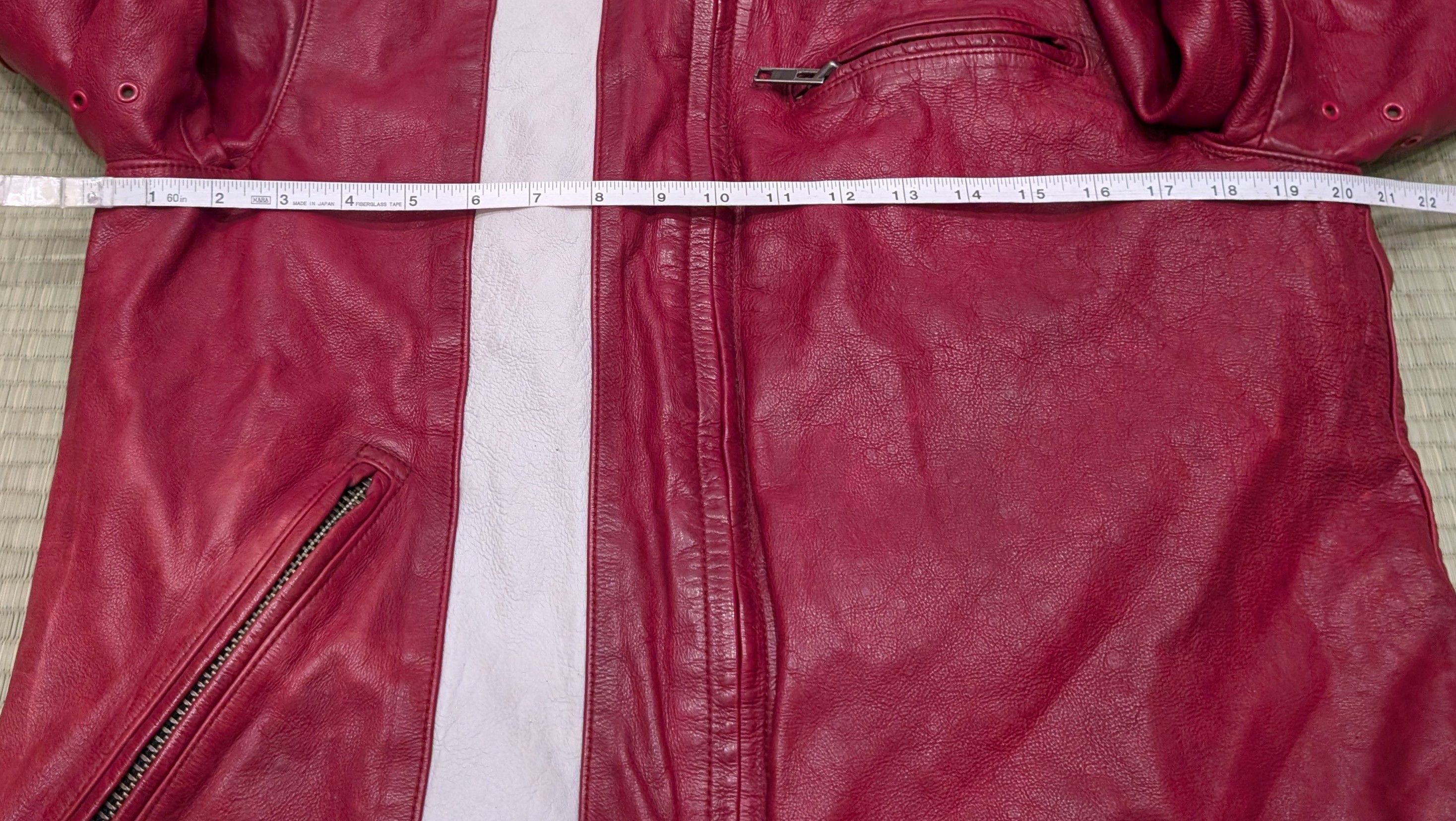 Gap GAP (PRODUCT) RED Leather Motorcycle Jacket Size US M / EU 48-50 / 2 - 5 Thumbnail